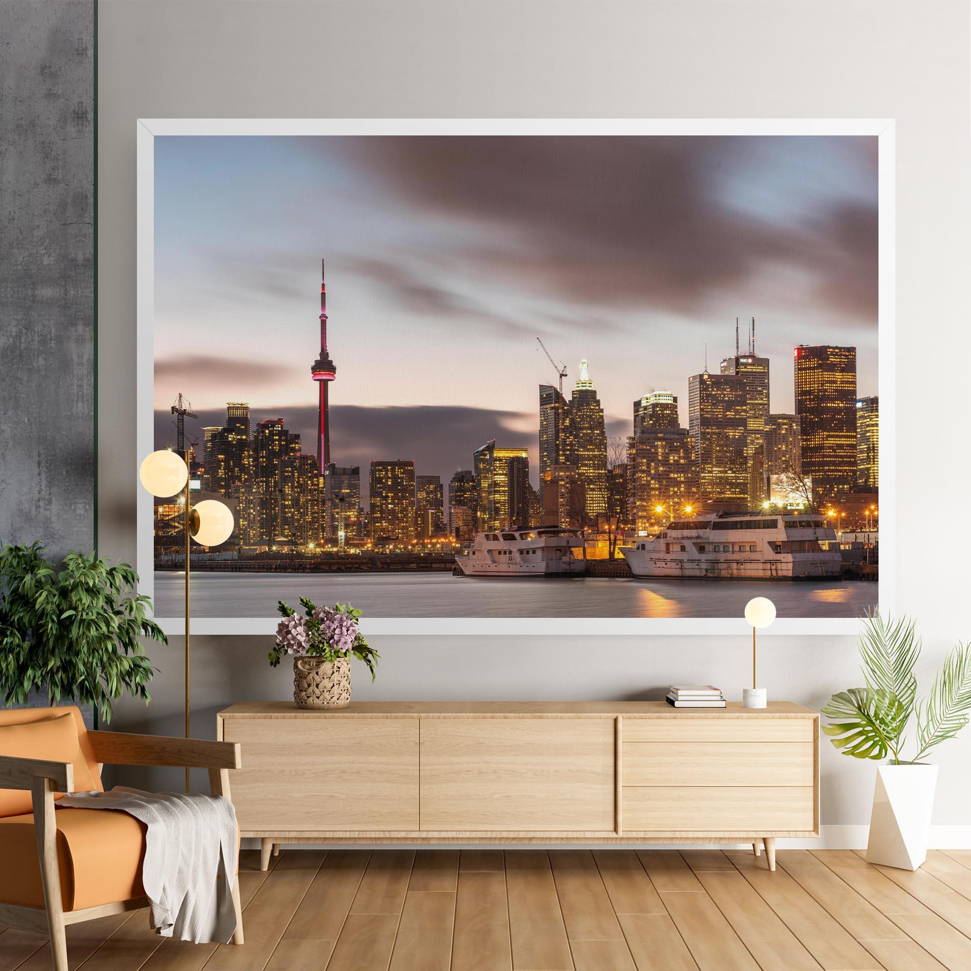 Tablou Canvas Gold Light City mockup 9