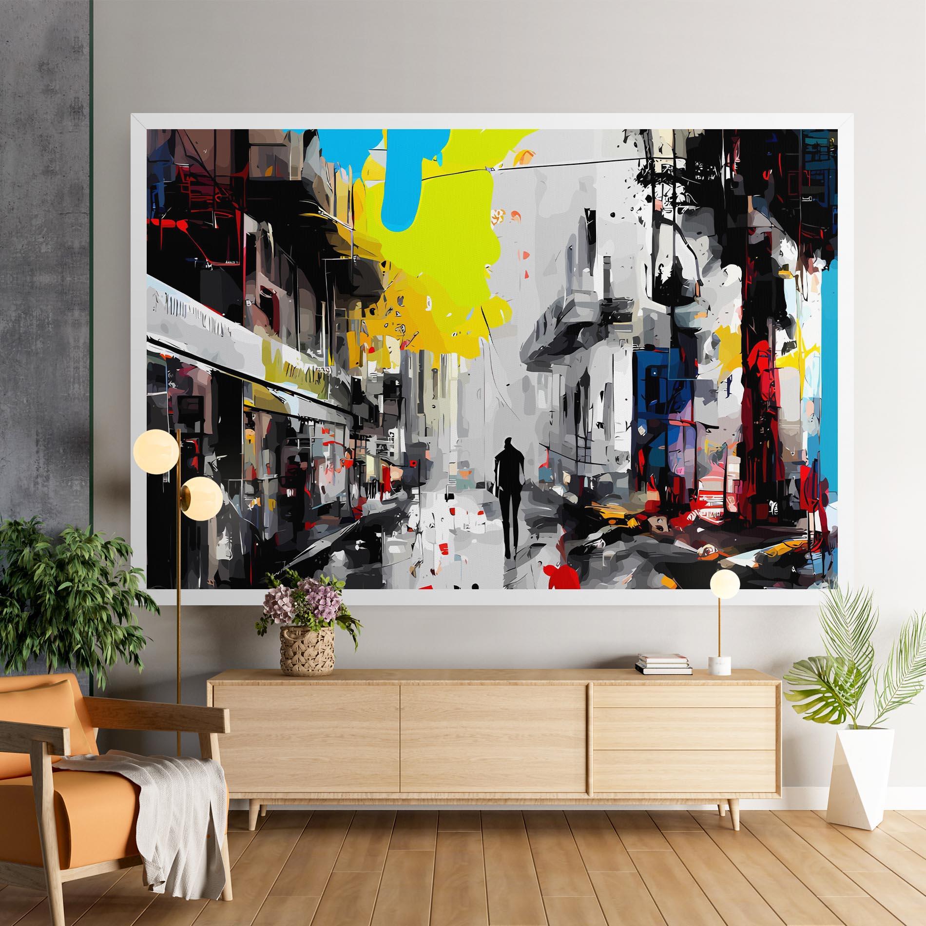 Tablou Canvas Grunge City Art mockup 9