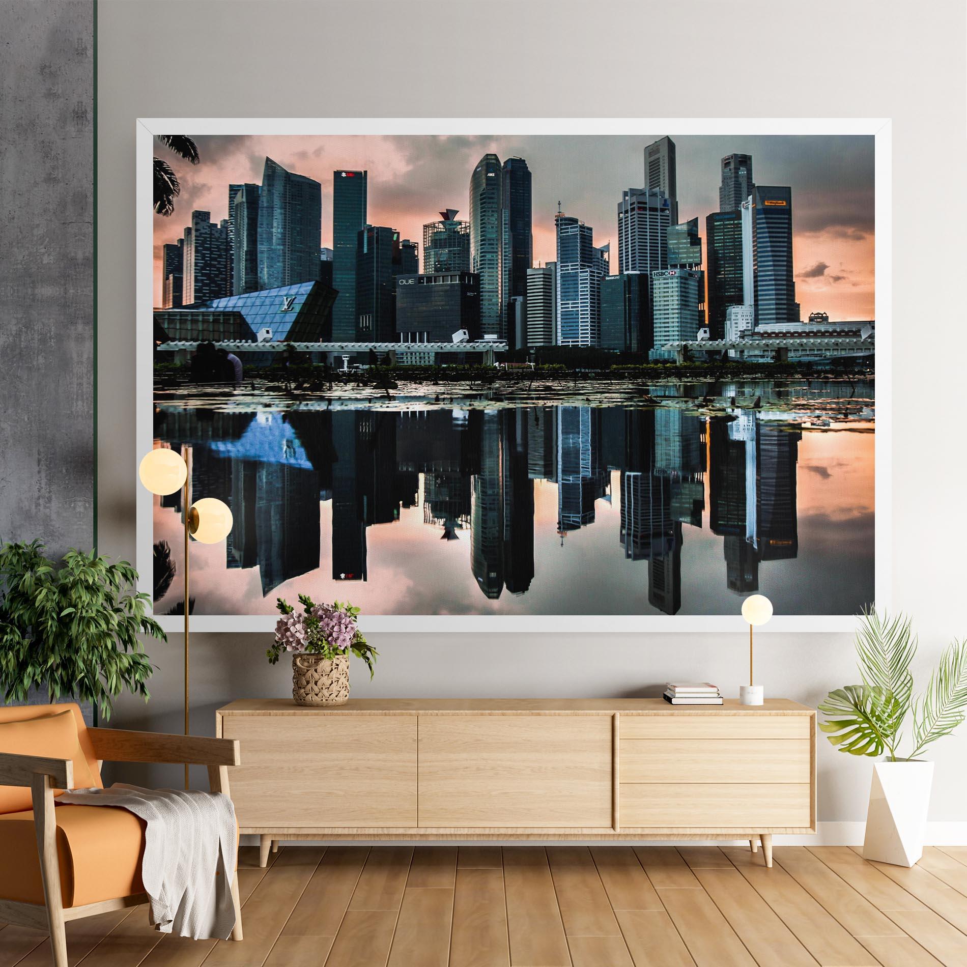 Tablou Canvas Urban Water Reflection mockup 9