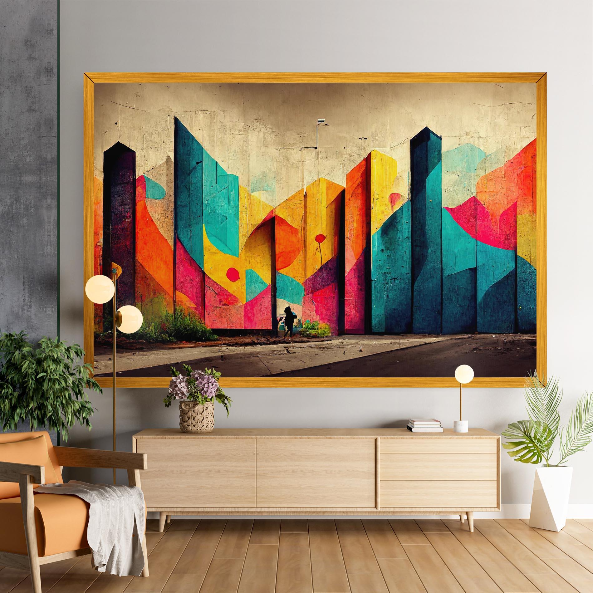 Tablou Canvas Abstract City Color mockup 9
