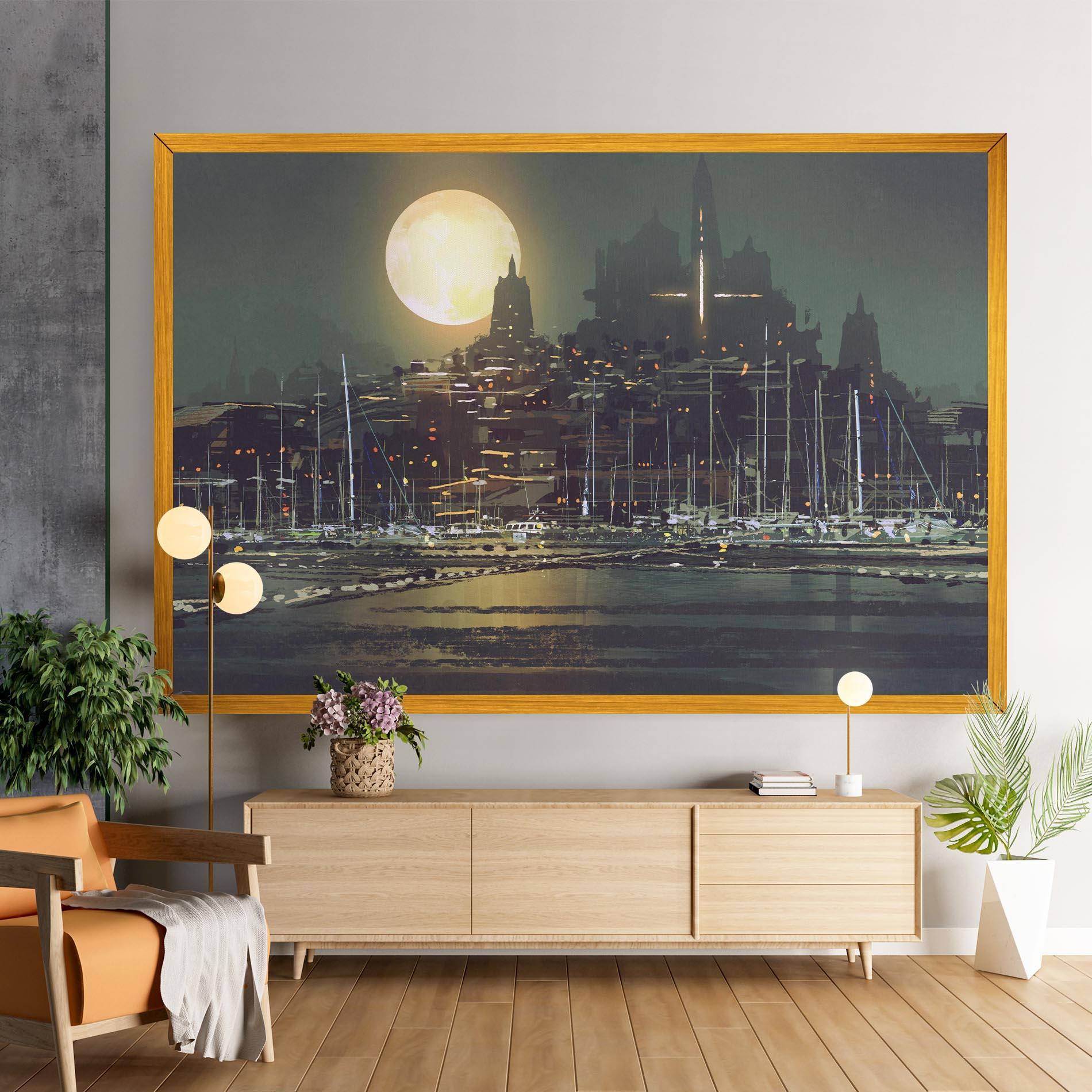 Tablou Canvas City Port mockup 9