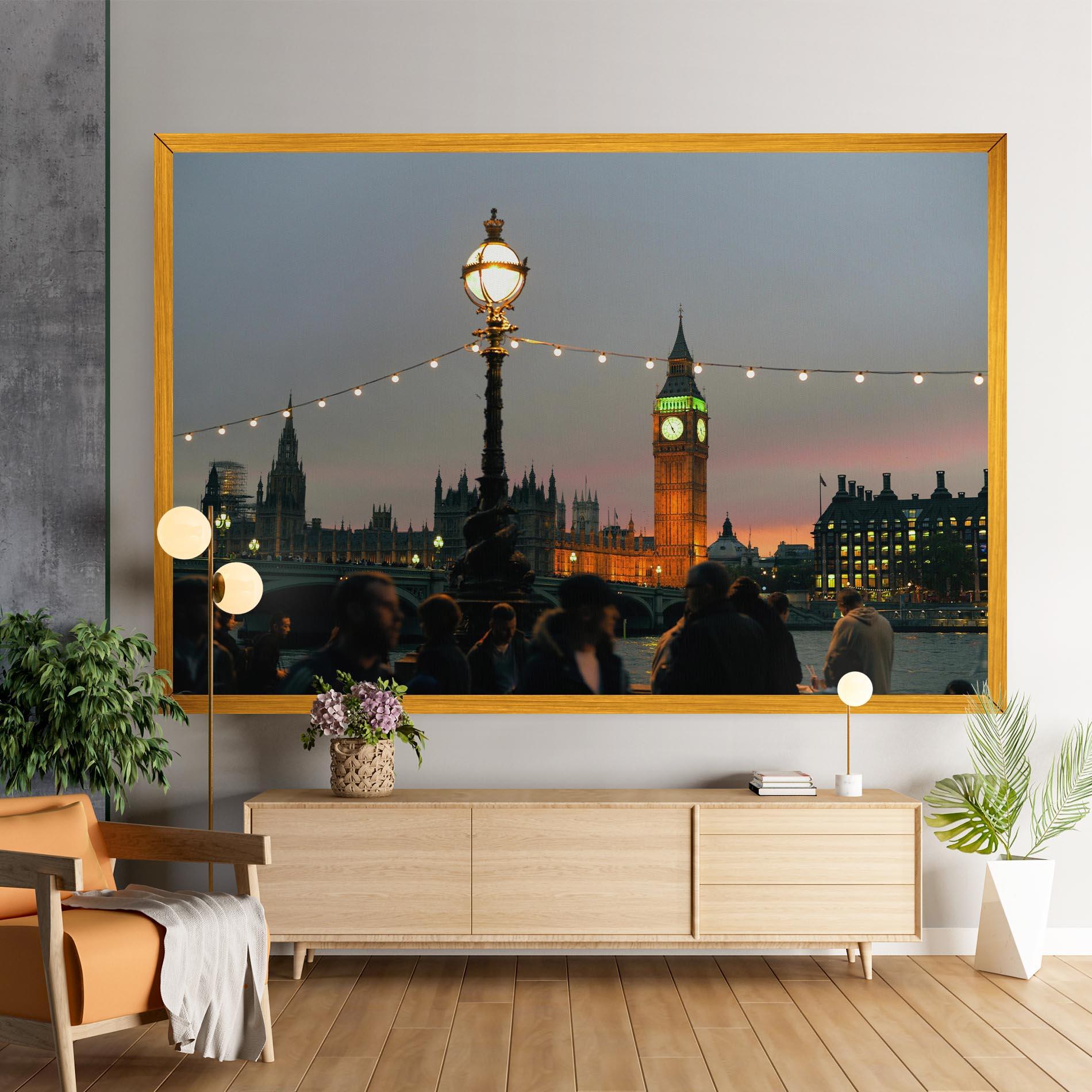 Tablou Canvas Clock Lights mockup 9