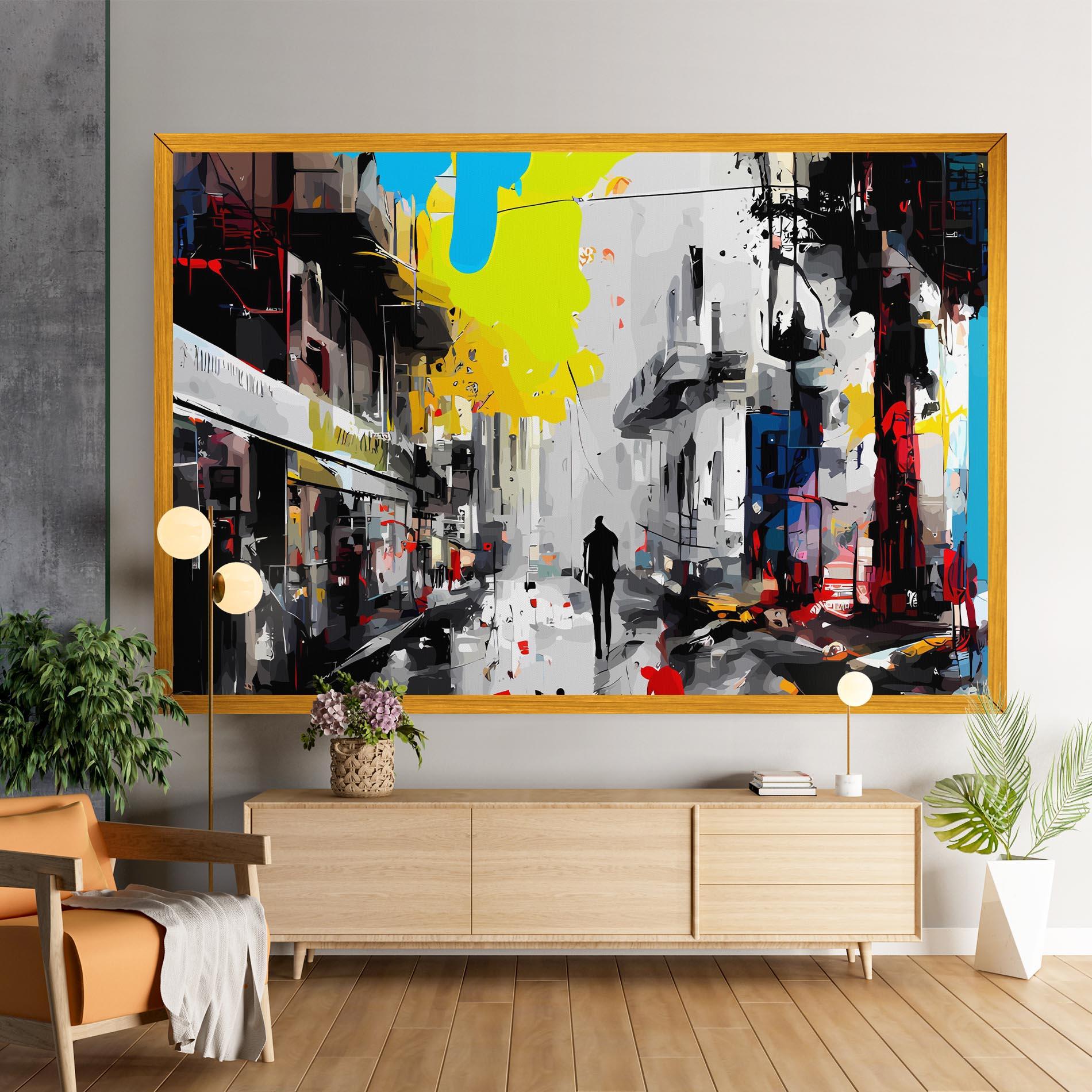 Tablou Canvas Grunge City Art mockup 9