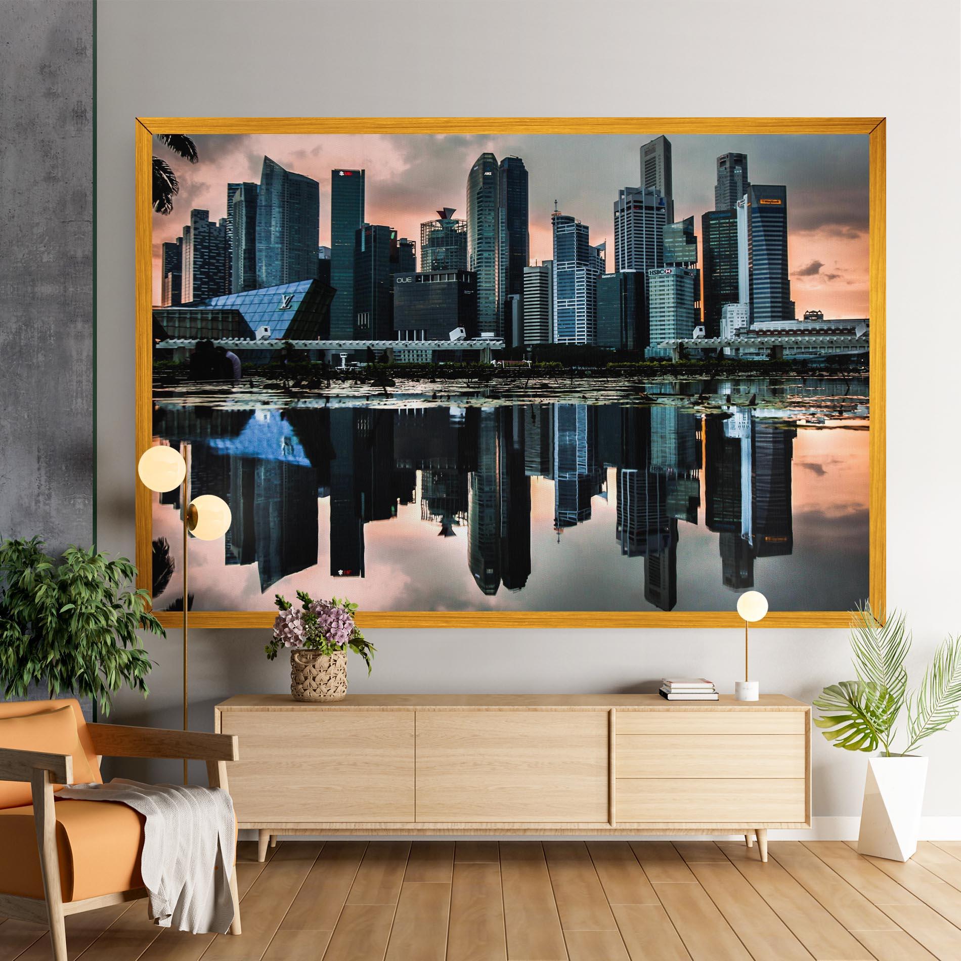 Tablou Canvas Urban Water Reflection mockup 9