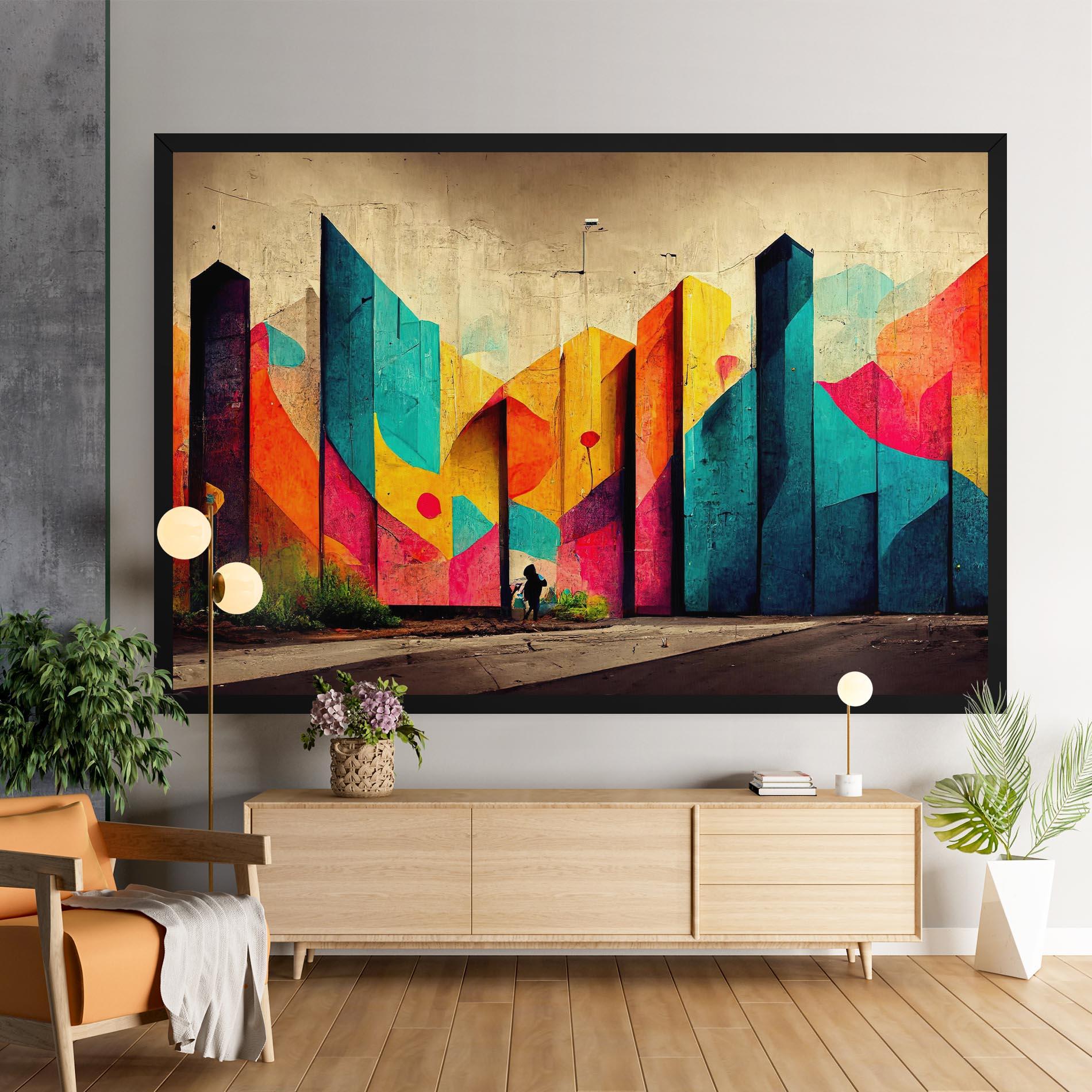 Tablou Canvas Abstract City Color mockup 9