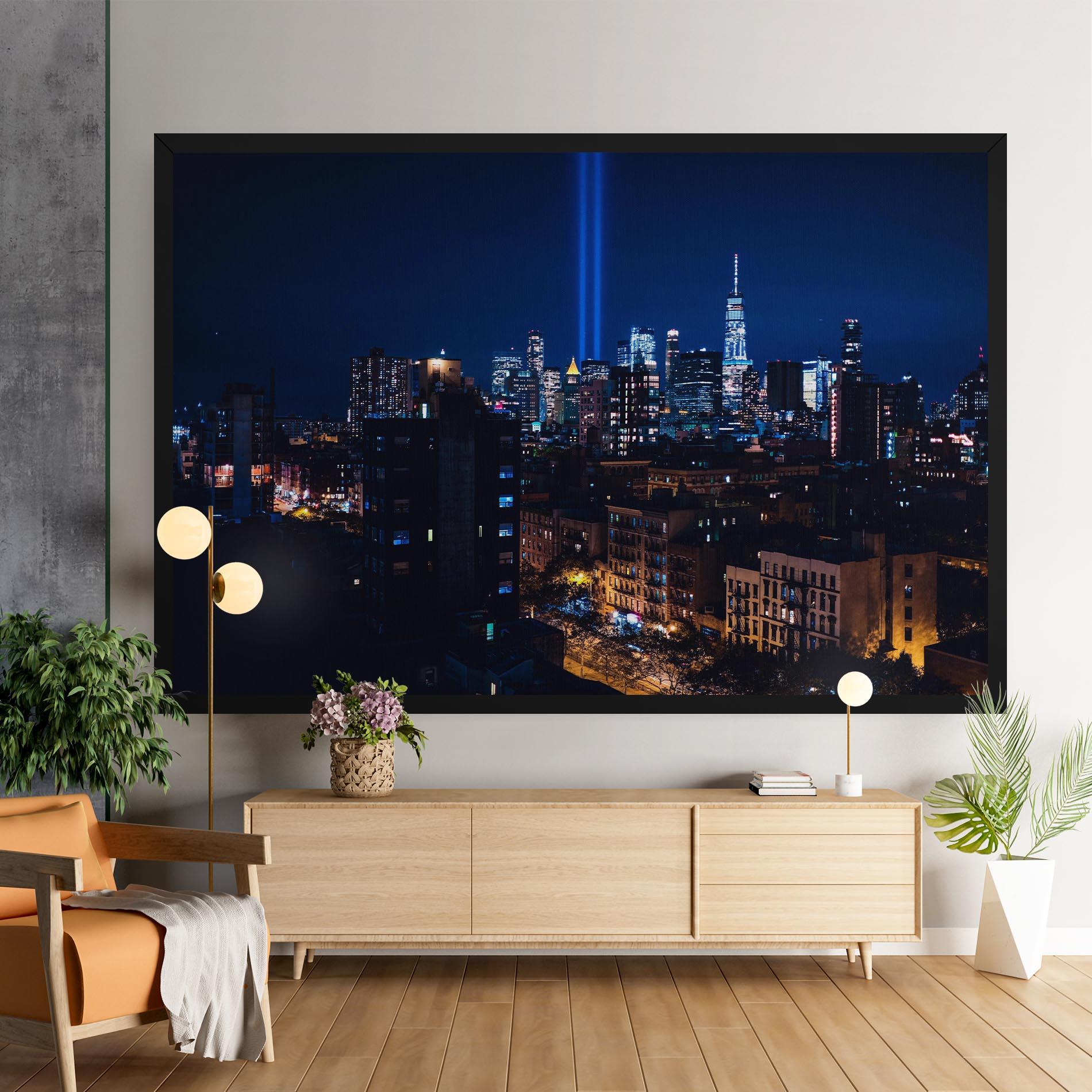 Tablou Canvas Blue Light City mockup 9