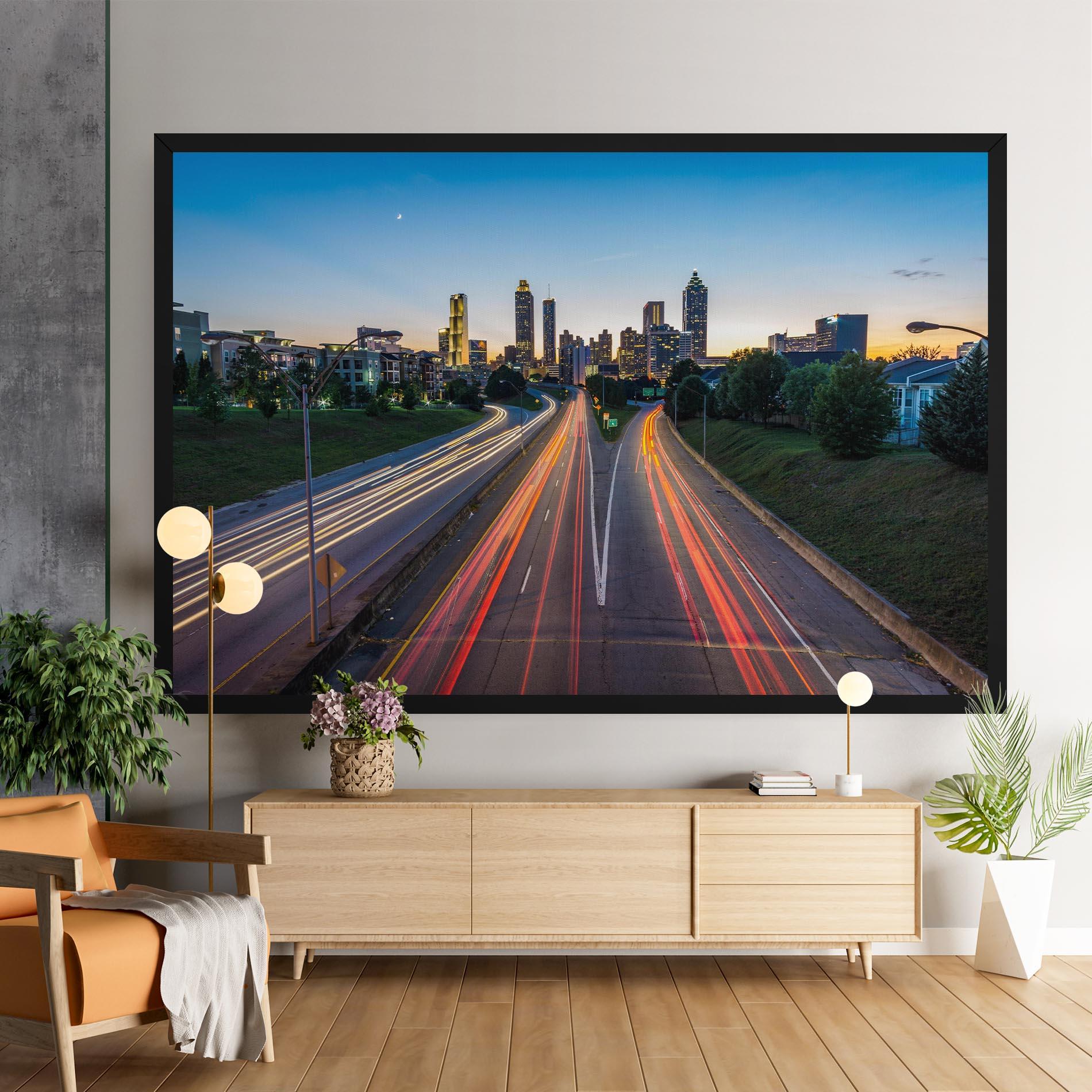 Tablou Canvas Car Lights City mockup 9