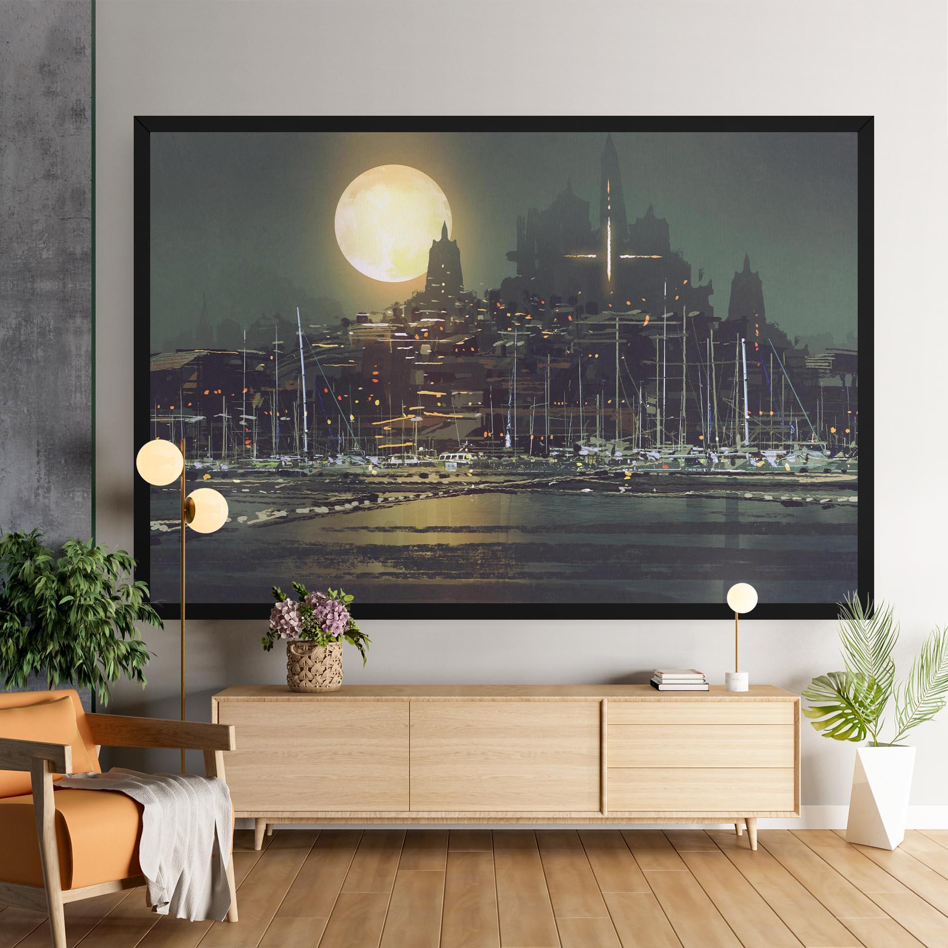 Tablou Canvas City Port mockup 9