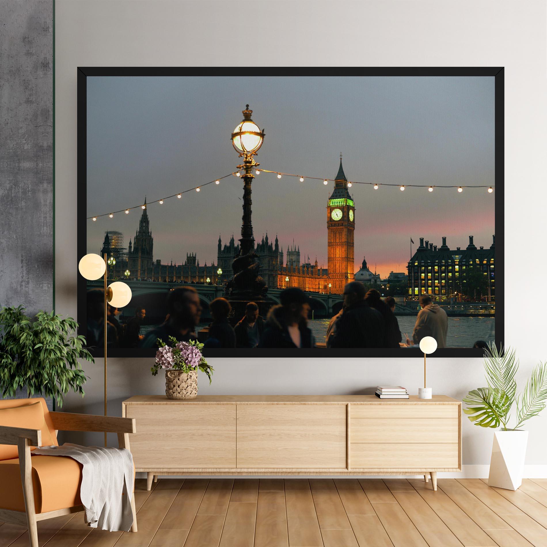 Tablou Canvas Clock Lights mockup 9