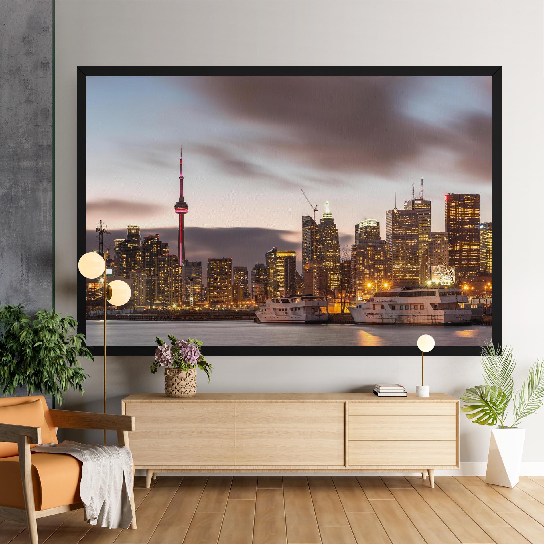 Tablou Canvas Gold Light City mockup 9