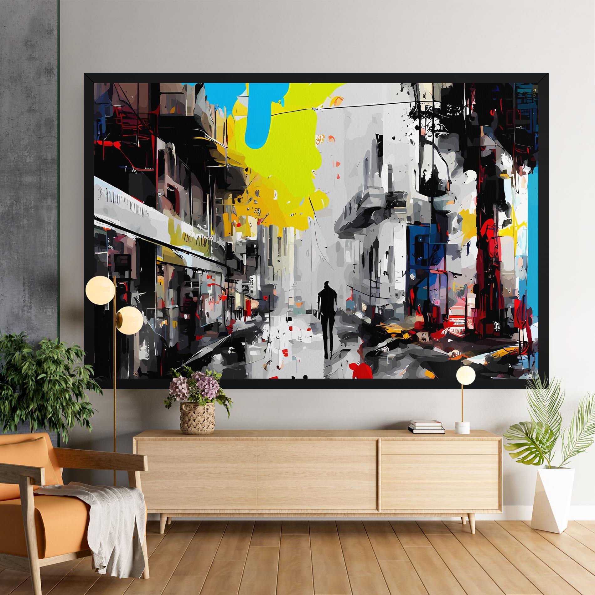 Tablou Canvas Grunge City Art mockup 9