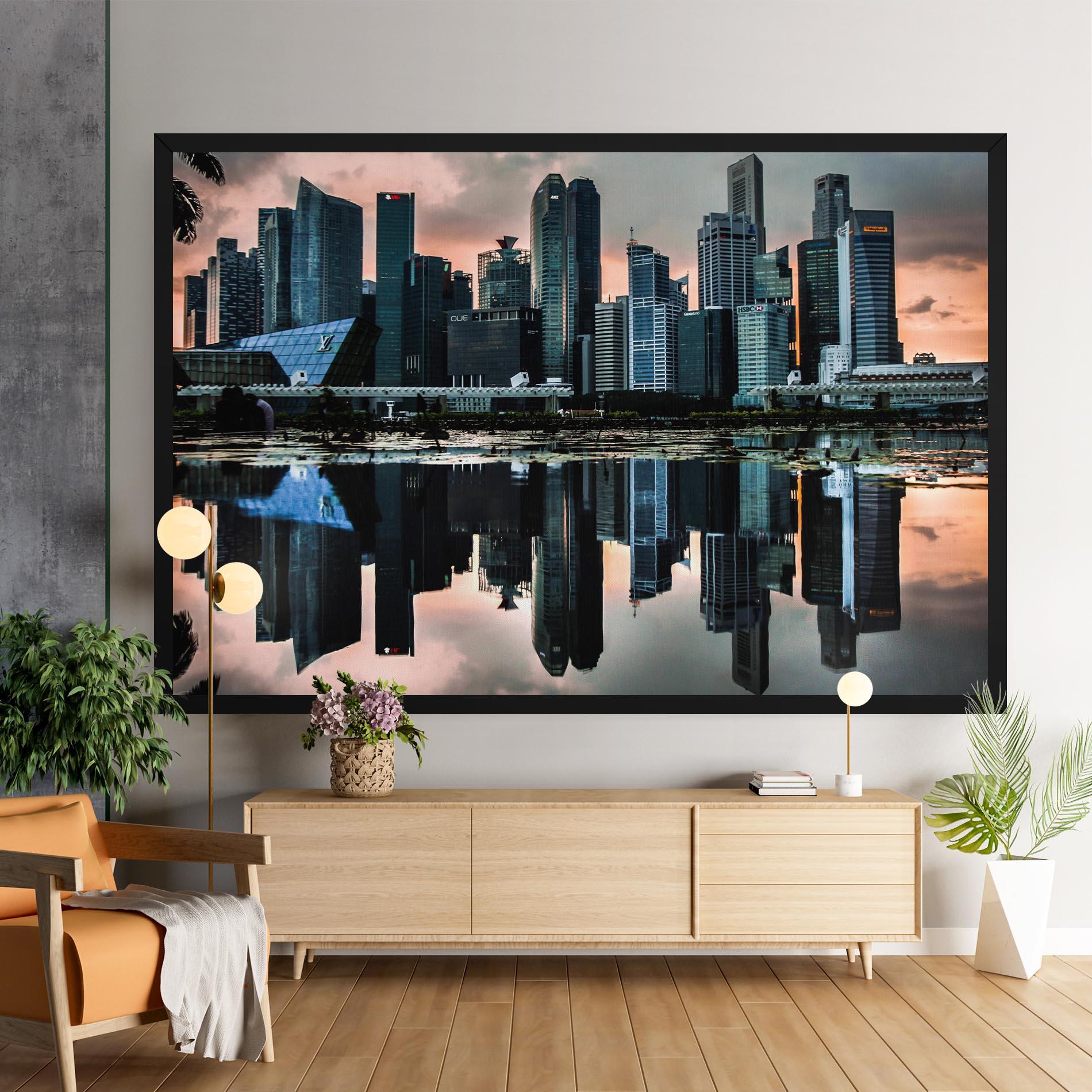 Tablou Canvas Urban Water Reflection mockup 9