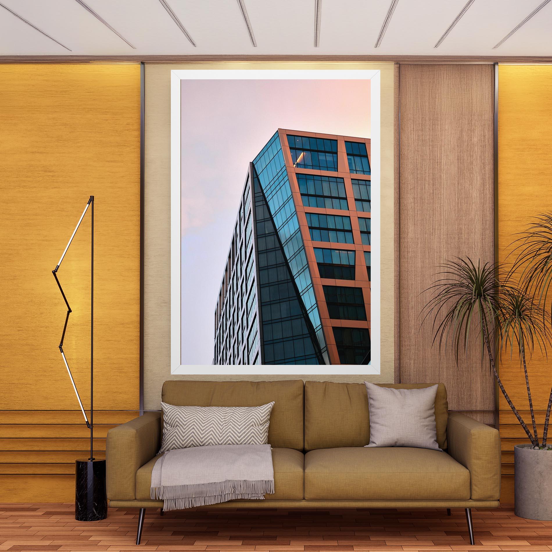 Tablou Canvas Blue Glass Building mockup 9