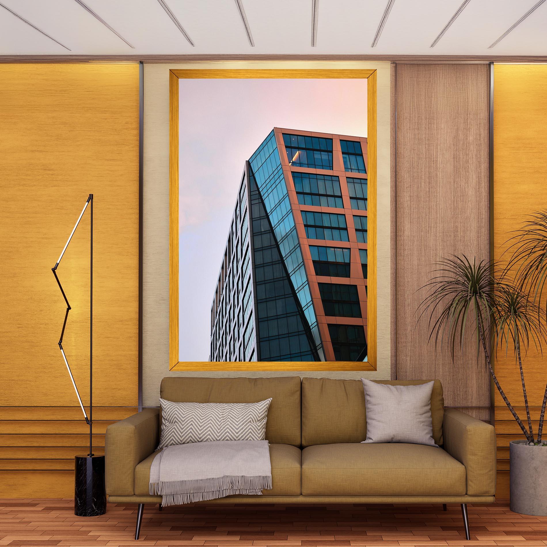 Tablou Canvas Blue Glass Building mockup 9