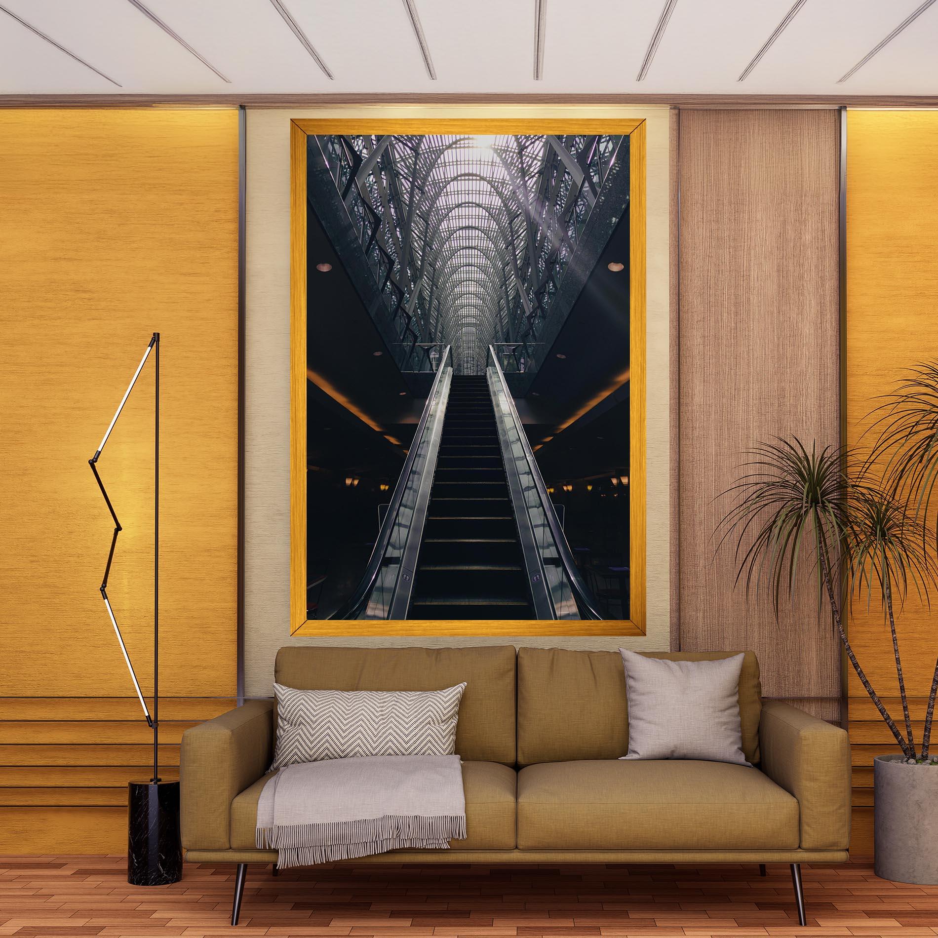 Tablou Canvas Grey Stairs Building mockup 9