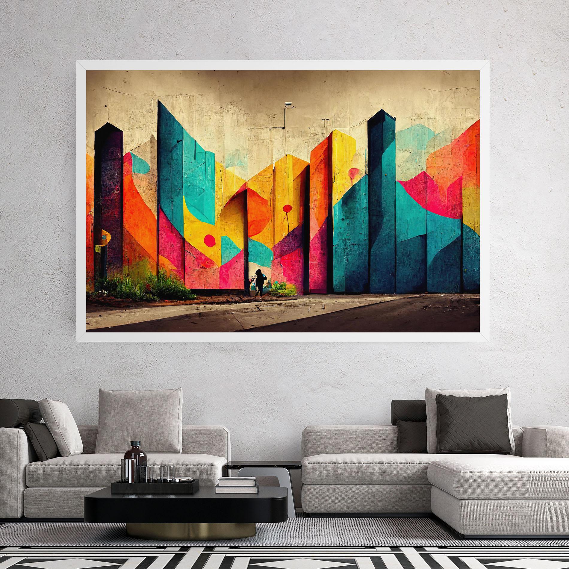 Tablou Canvas Abstract City Color mockup 2