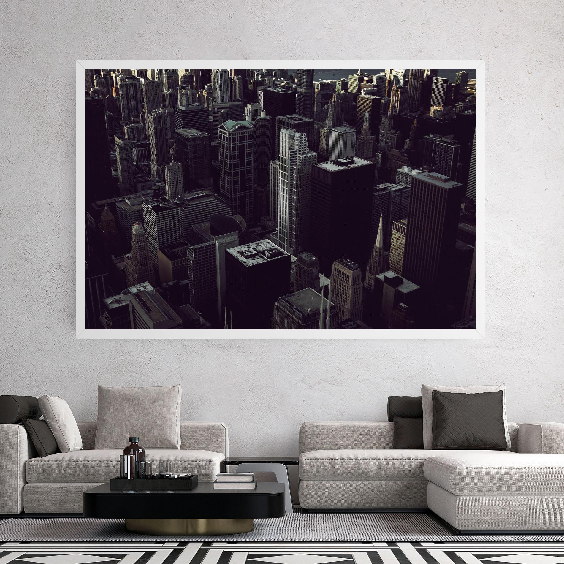 Tablou Canvas Black Cream Building mockup 2