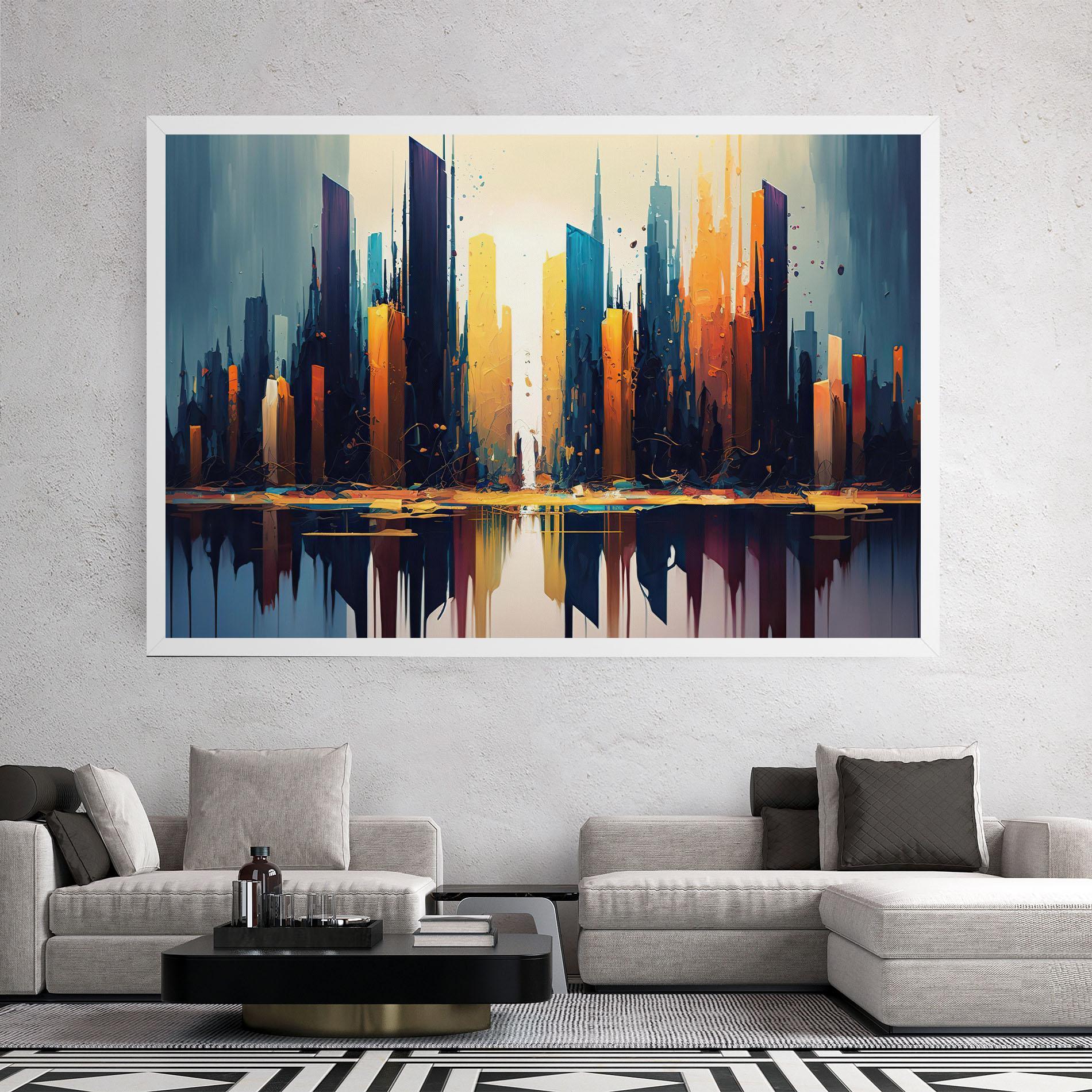 Tablou Canvas City Pain Art mockup 2