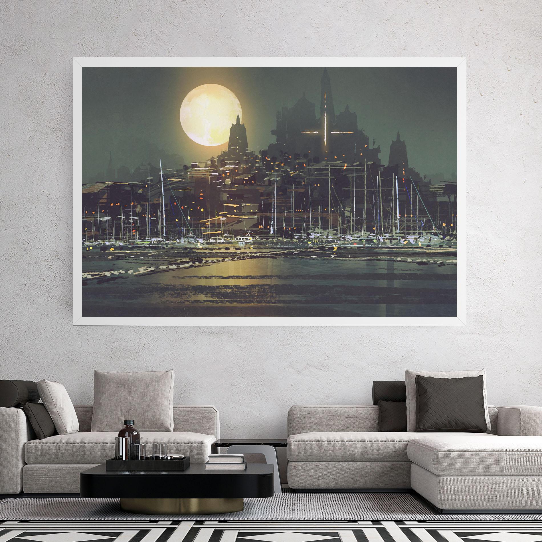 Tablou Canvas City Port mockup 2