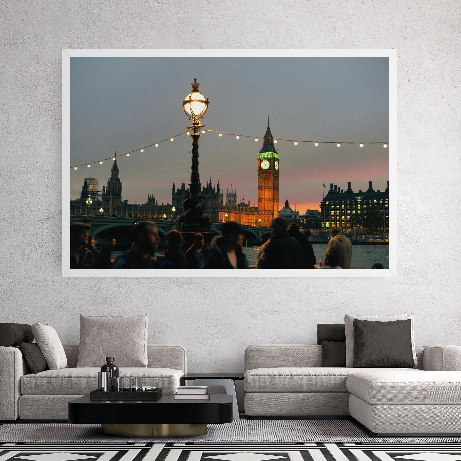 Tablou Canvas Clock Lights mockup 2