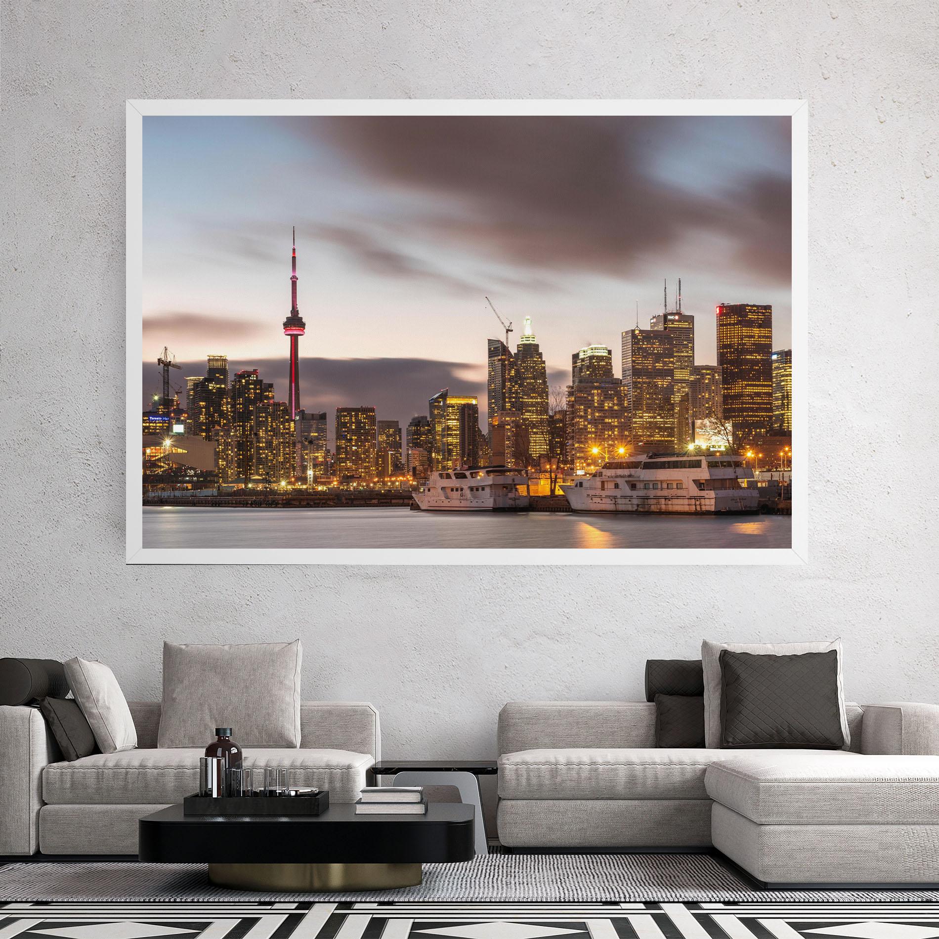 Tablou Canvas Gold Light City mockup 2