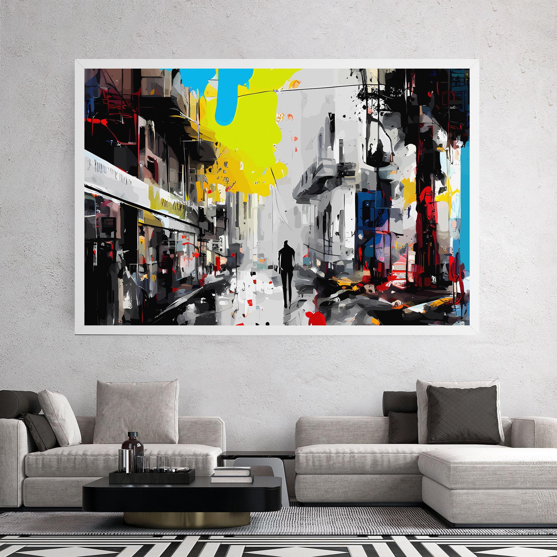 Tablou Canvas Grunge City Art mockup 2