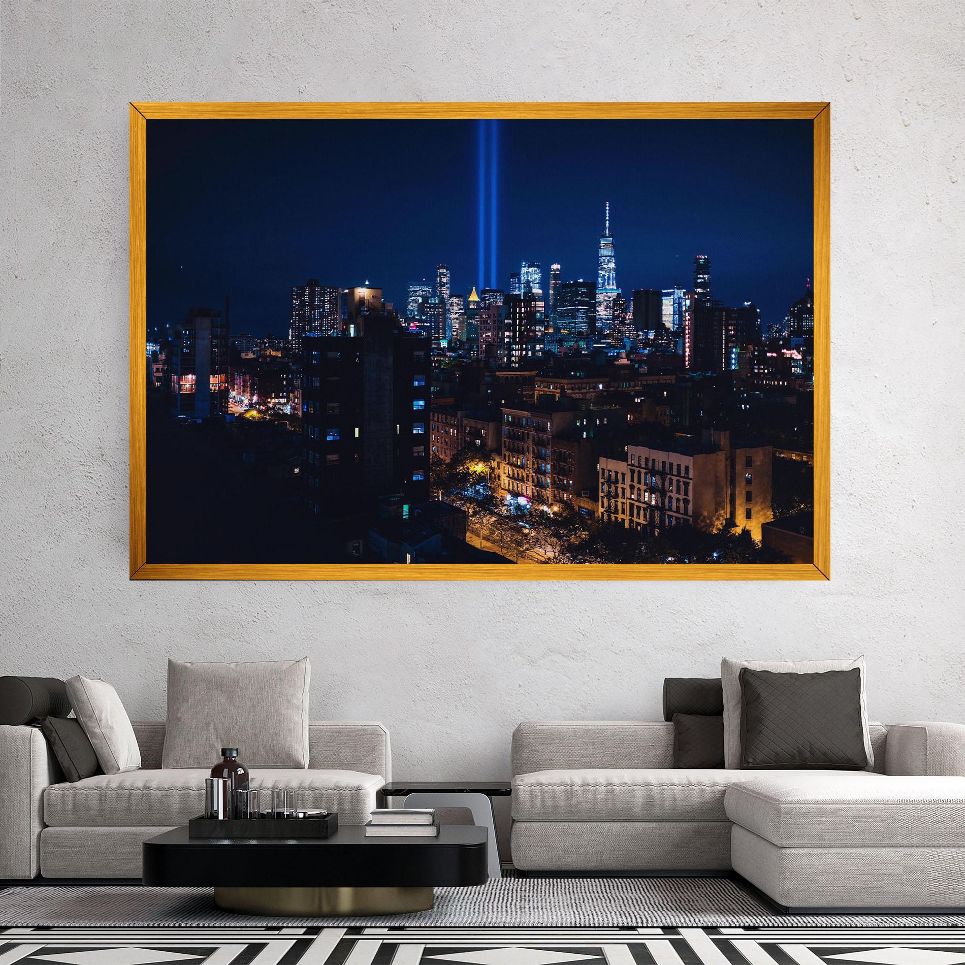 Tablou Canvas Blue Light City mockup 2