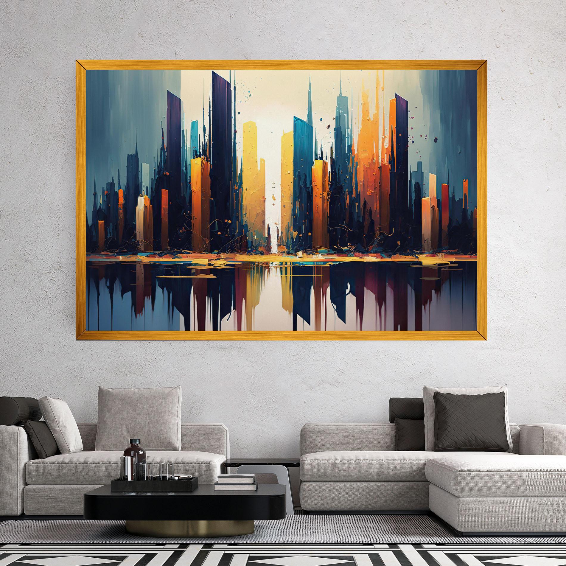 Tablou Canvas City Pain Art mockup 2