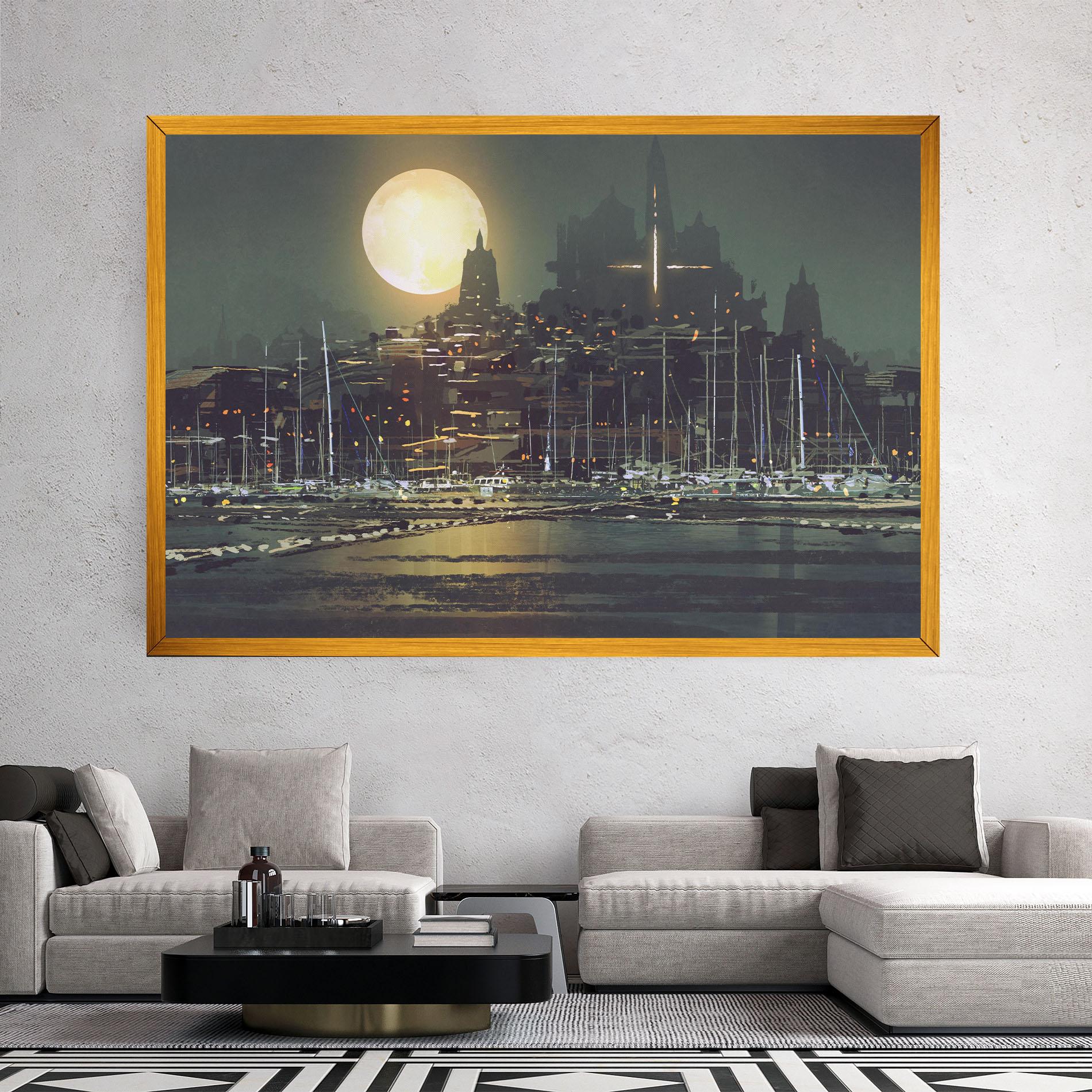 Tablou Canvas City Port mockup 2