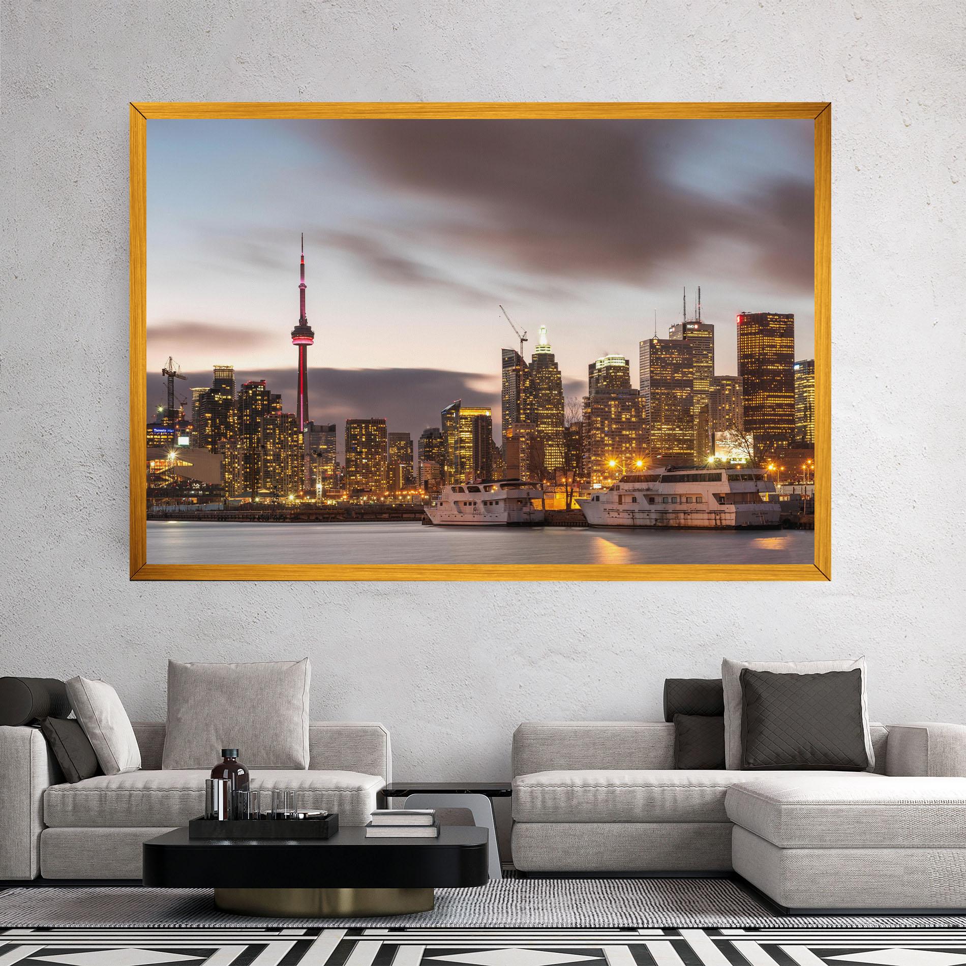 Tablou Canvas Gold Light City mockup 2