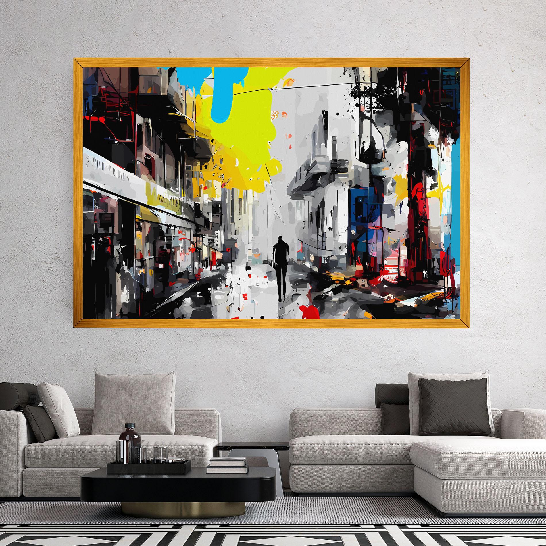 Tablou Canvas Grunge City Art mockup 2