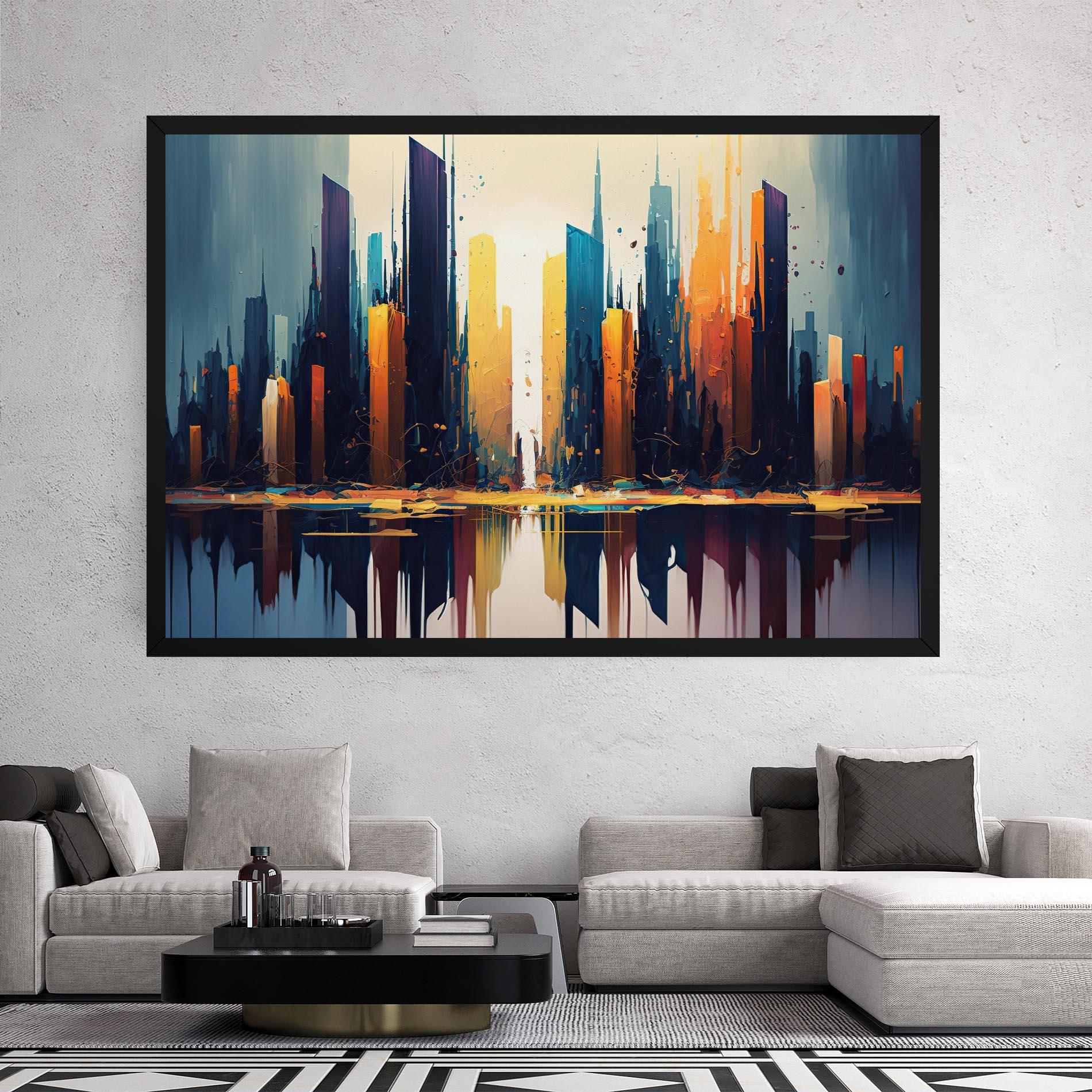 Tablou Canvas City Pain Art mockup 2