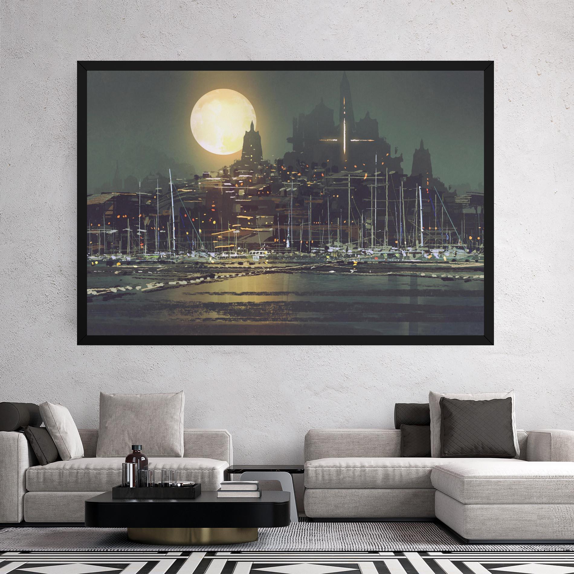 Tablou Canvas City Port mockup 2