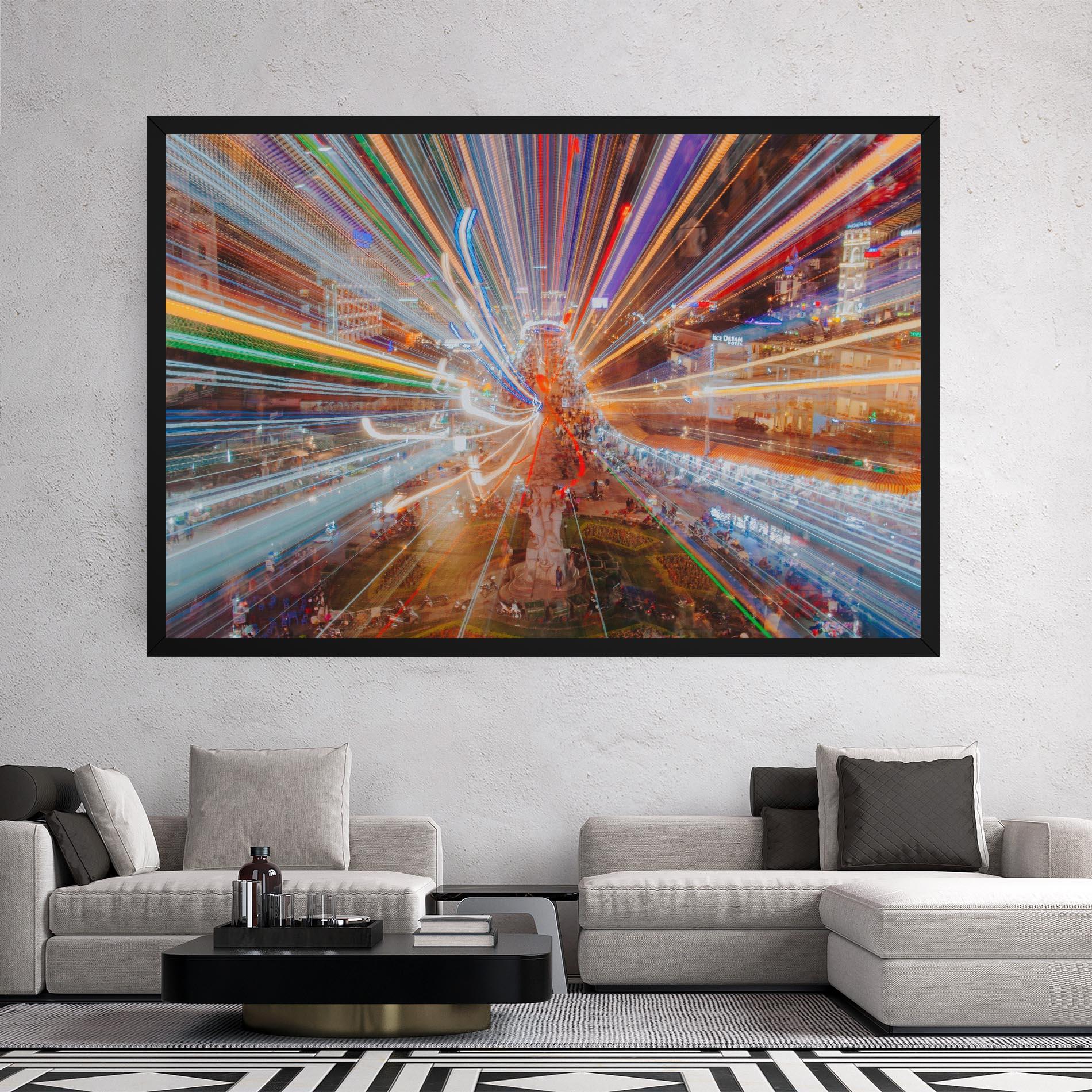 Tablou Canvas Colorful Light City mockup 2