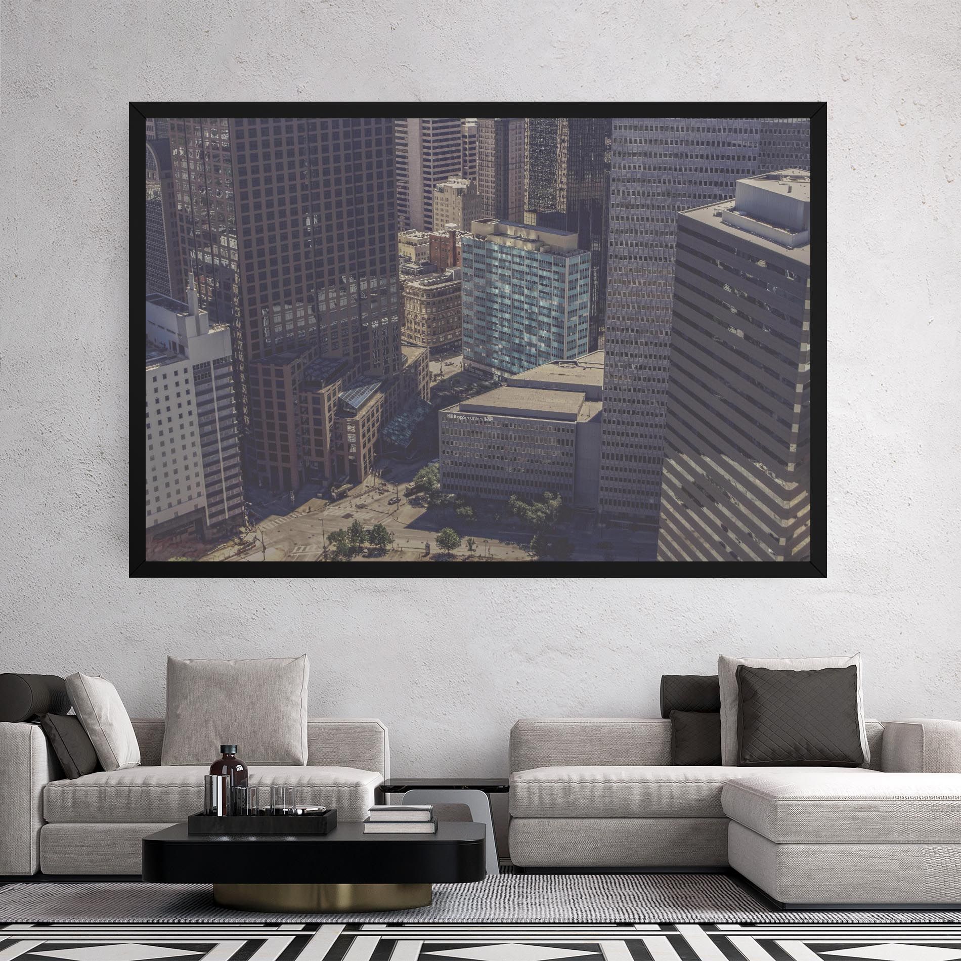 Cream Light Building mockup 2