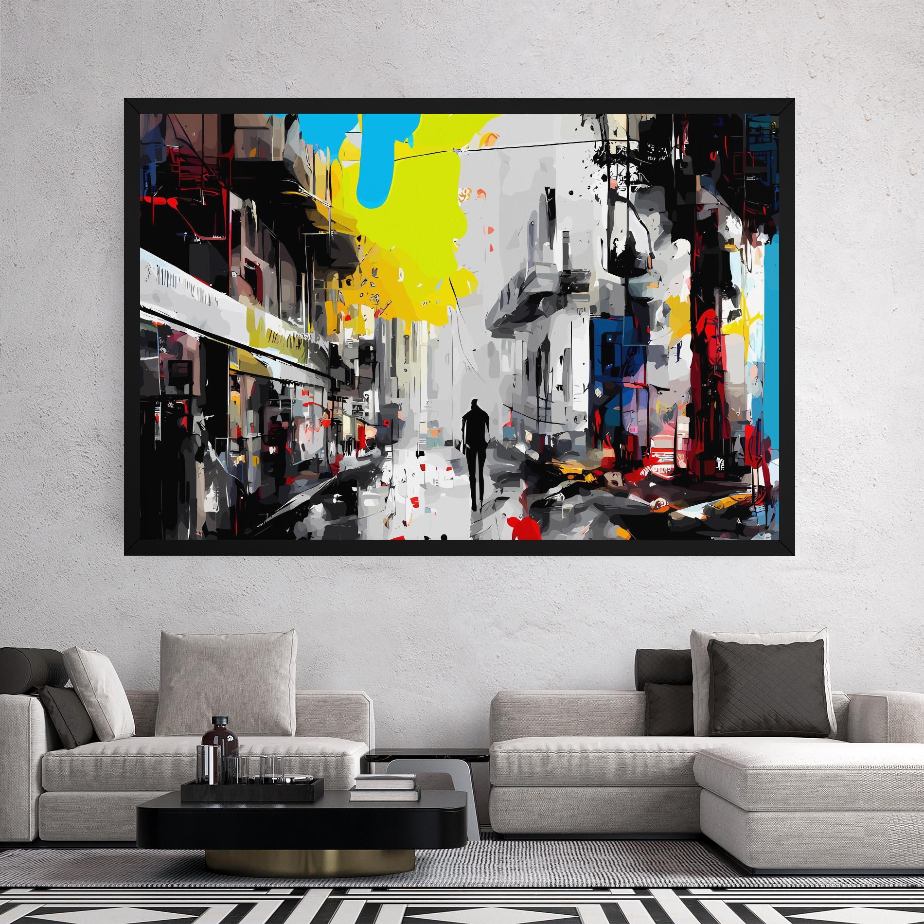 Tablou Canvas Grunge City Art mockup 2