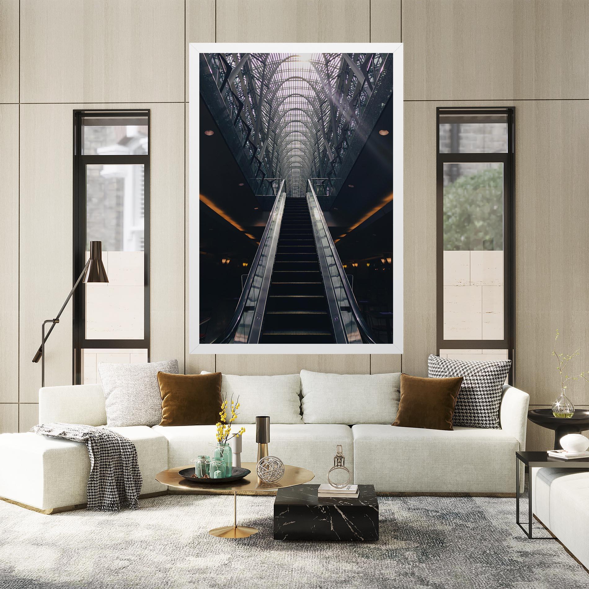 Tablou Canvas Grey Stairs Building mockup 2