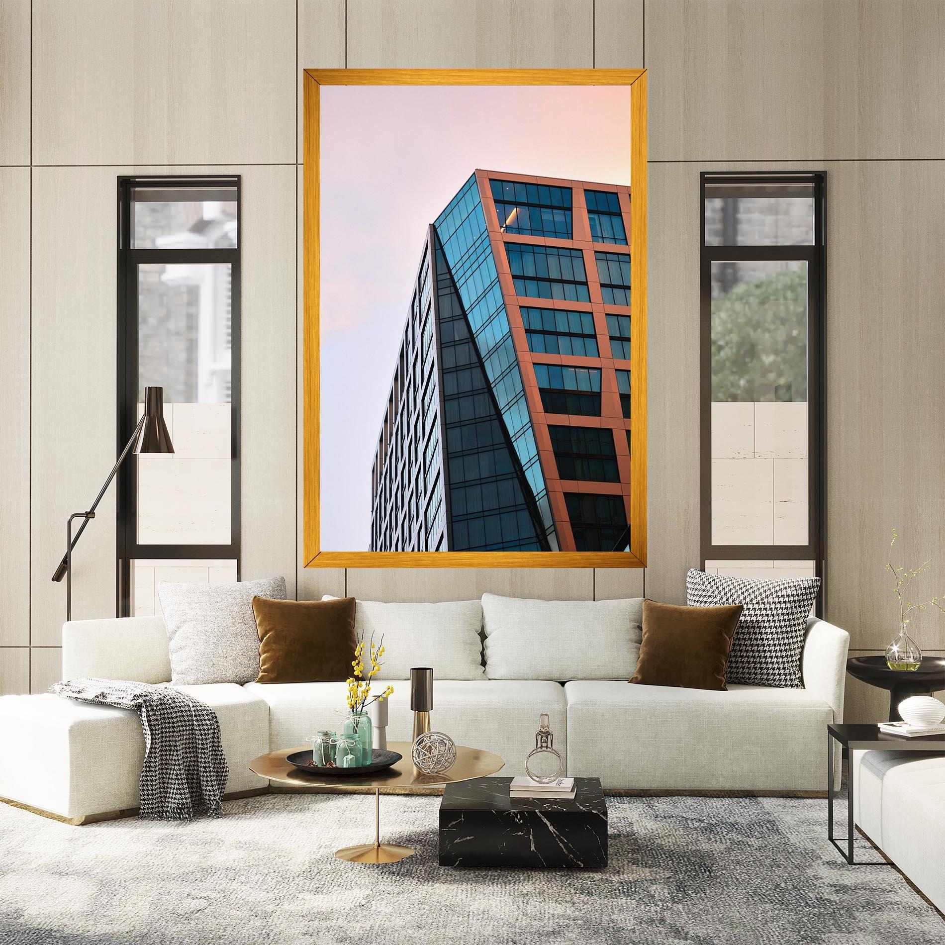 Tablou Canvas Blue Glass Building mockup 2