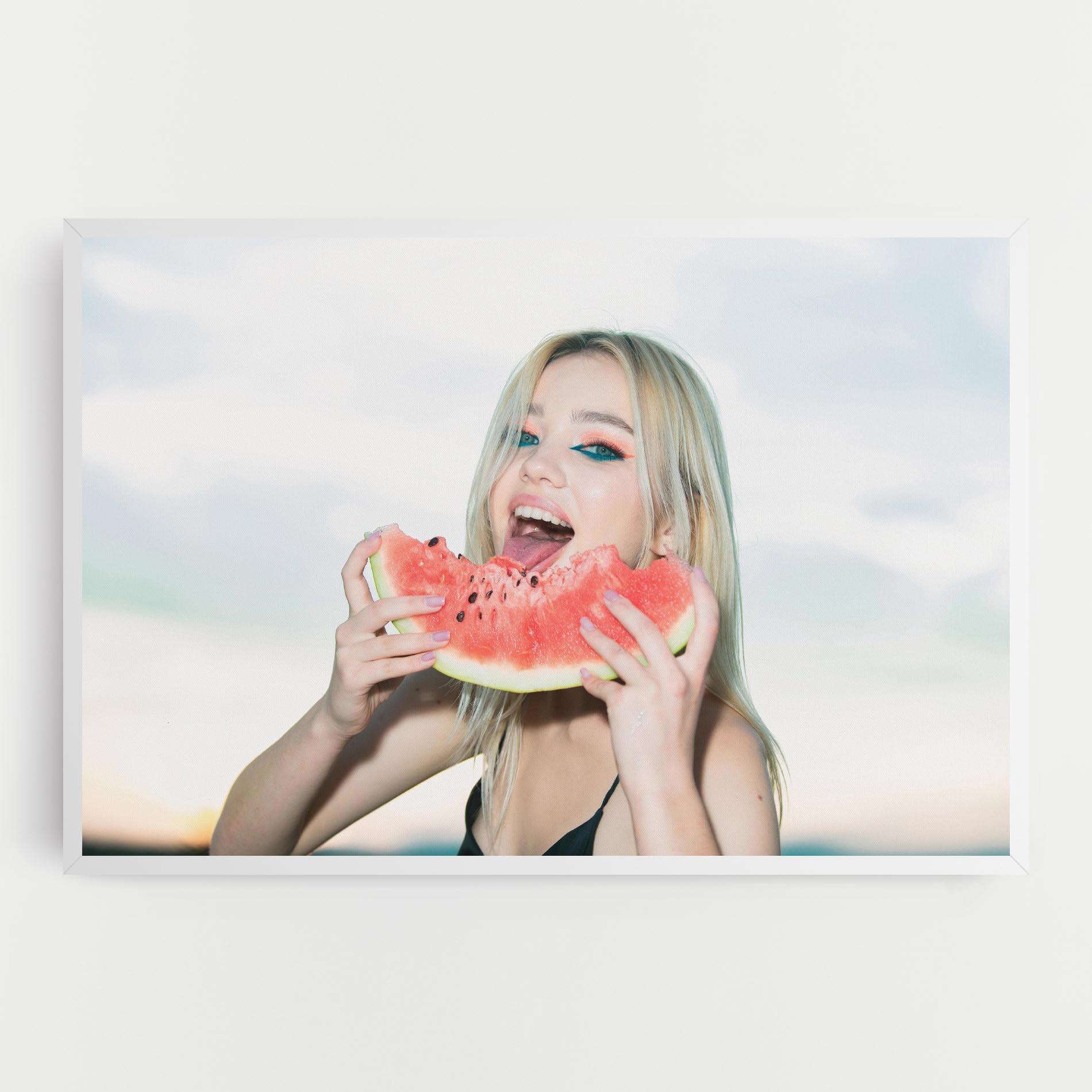 Tablou Canvas Eating Watermelon mockup 0