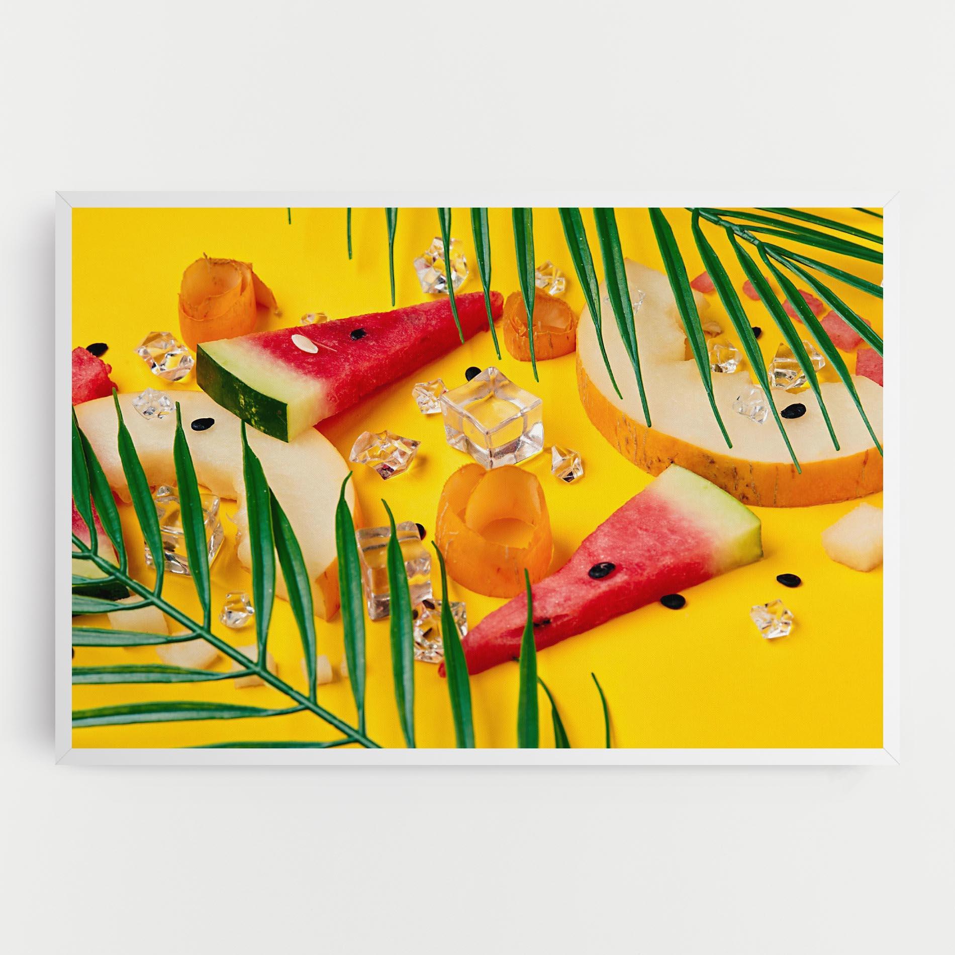 Tablou Canvas Ice Cubes Fruits mockup 0