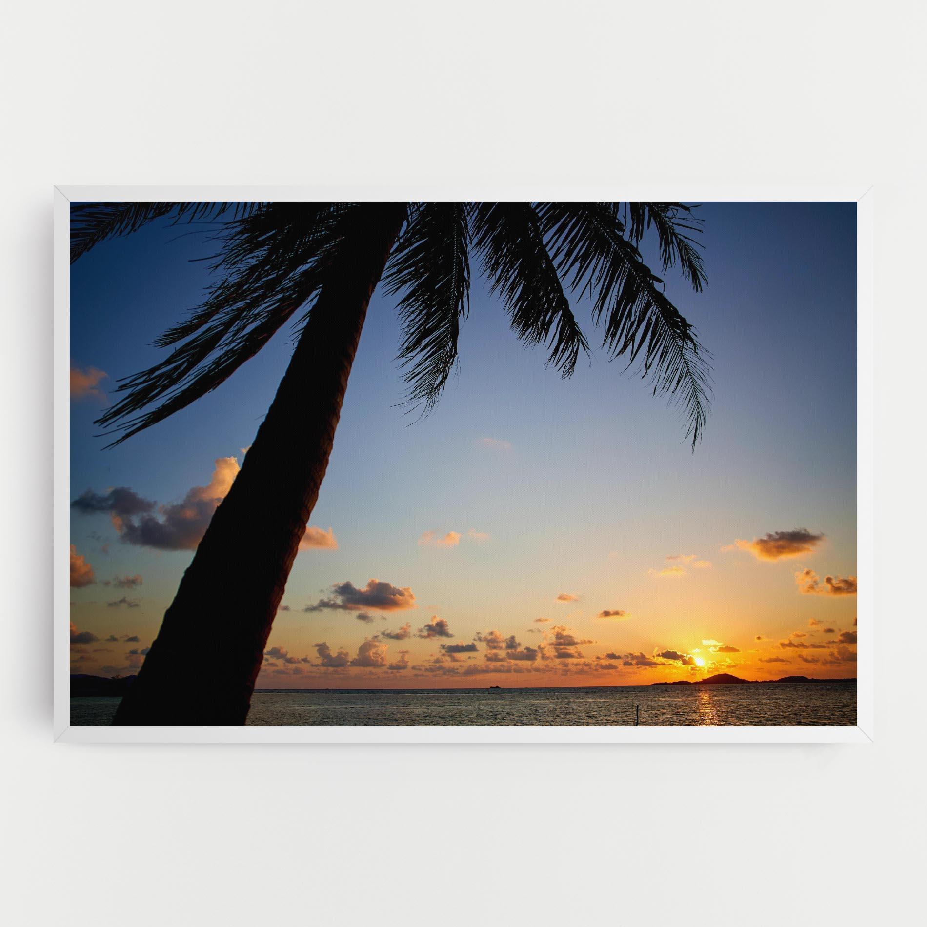 Tablou Canvas Palm Tree Silhouette mockup 0