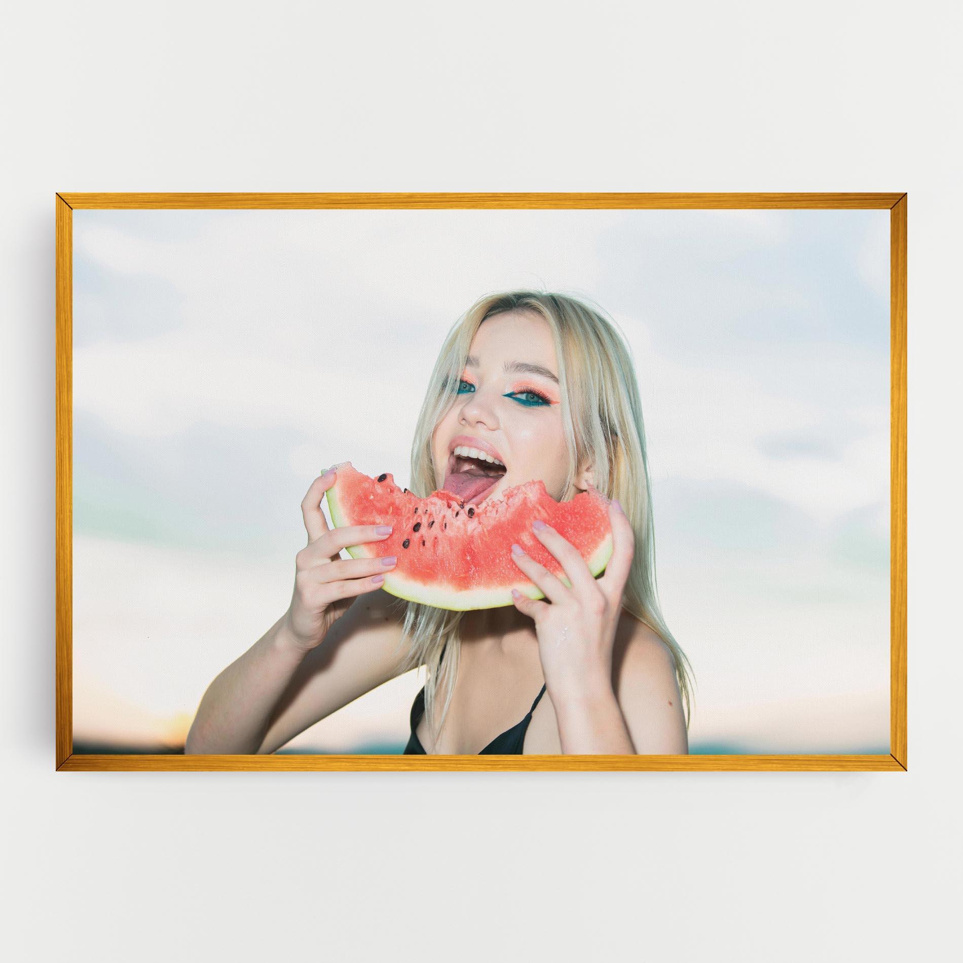 Tablou Canvas Eating Watermelon mockup 0