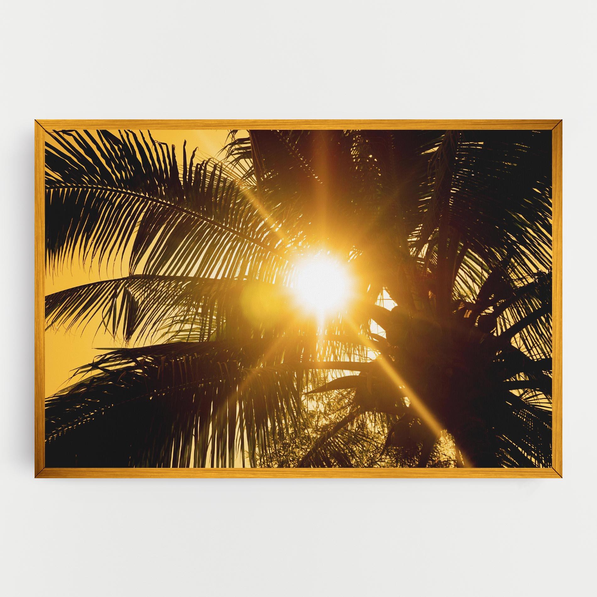 Tablou Canvas Palm Trees Sun mockup 0