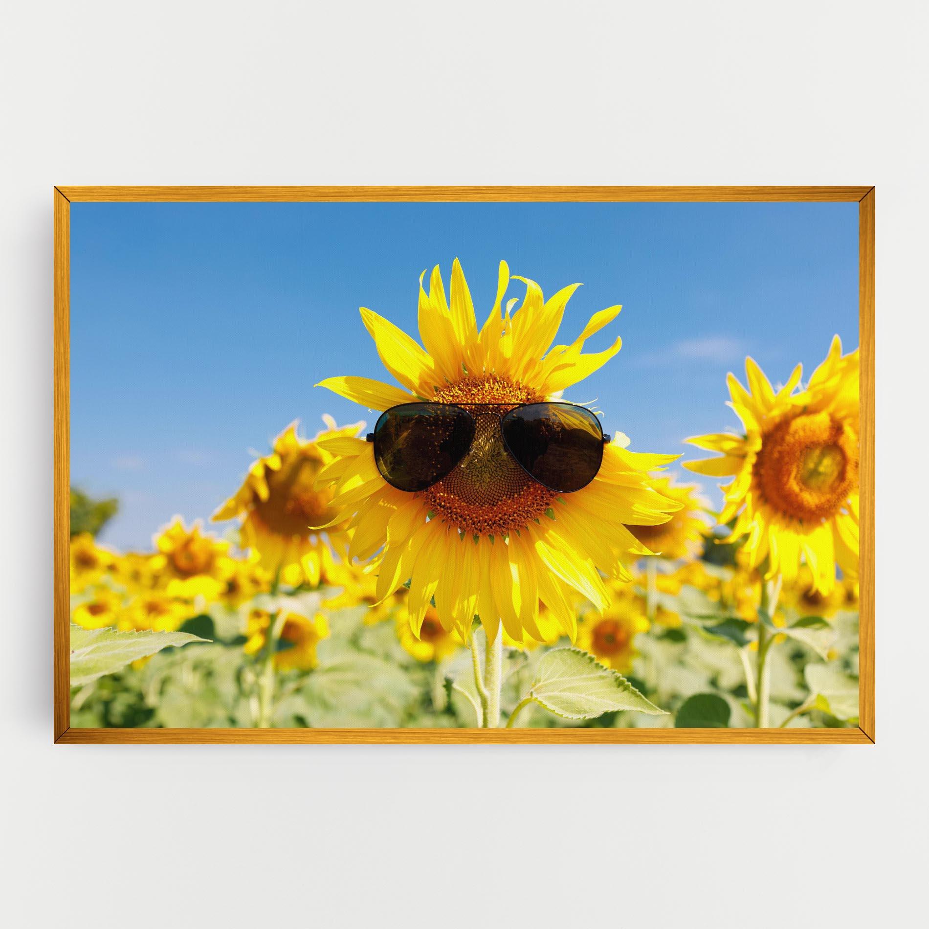Tablou Canvas Sun Flower Glasses mockup 0