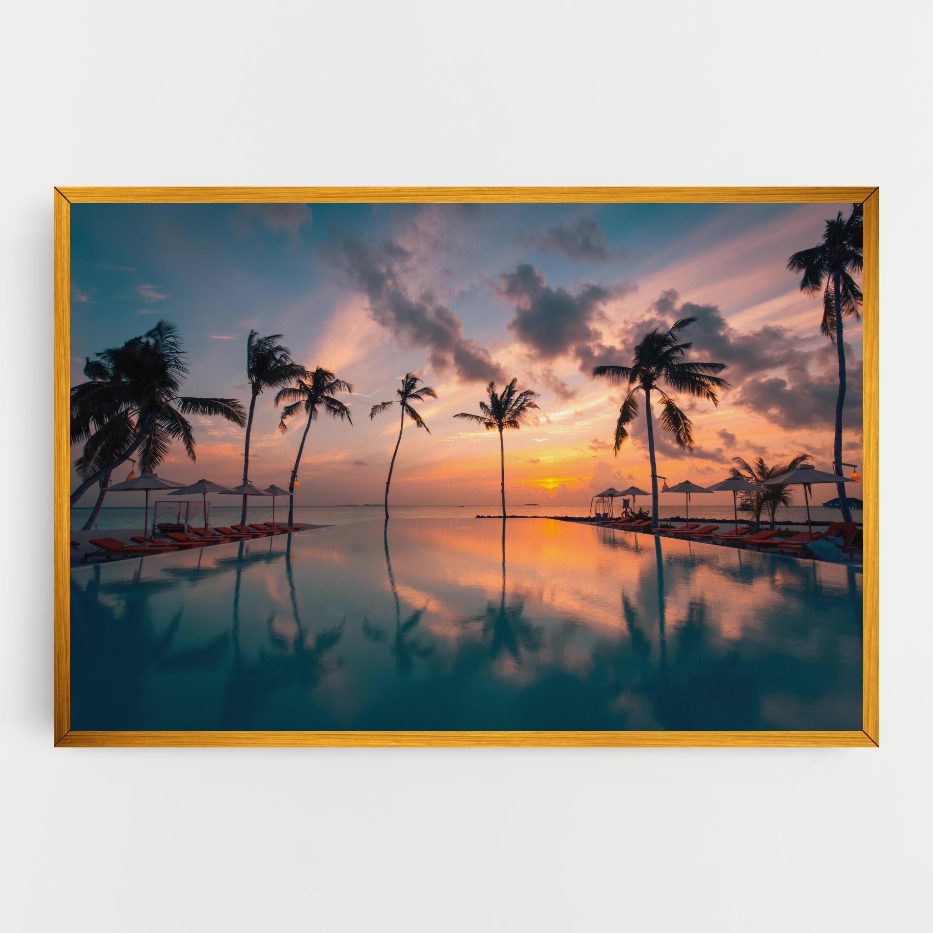Tablou Canvas Tropical Beach mockup 0