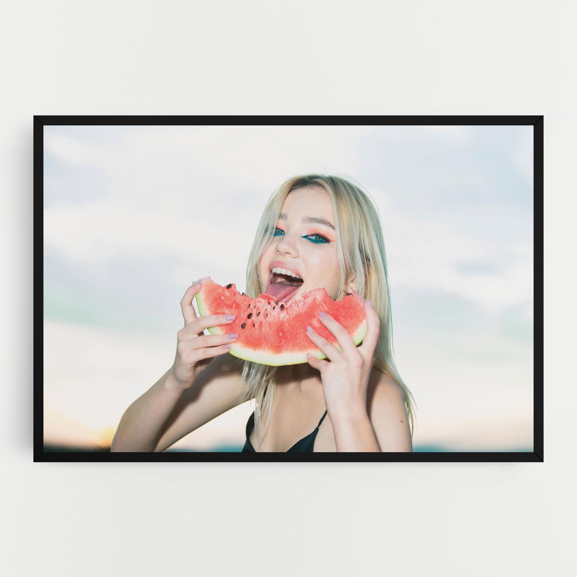 Tablou Canvas Eating Watermelon mockup 0
