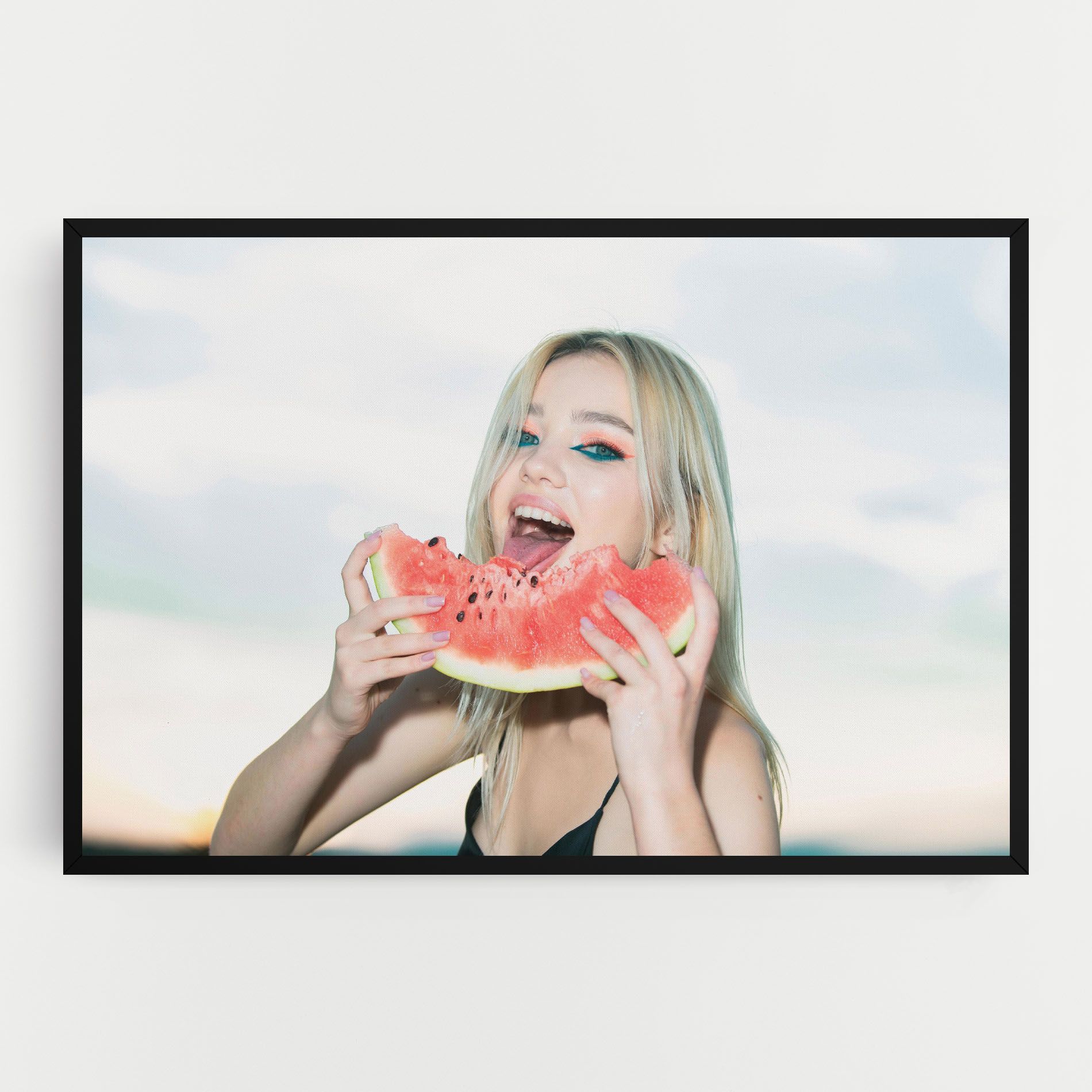 Eating Watermelon mockup 0