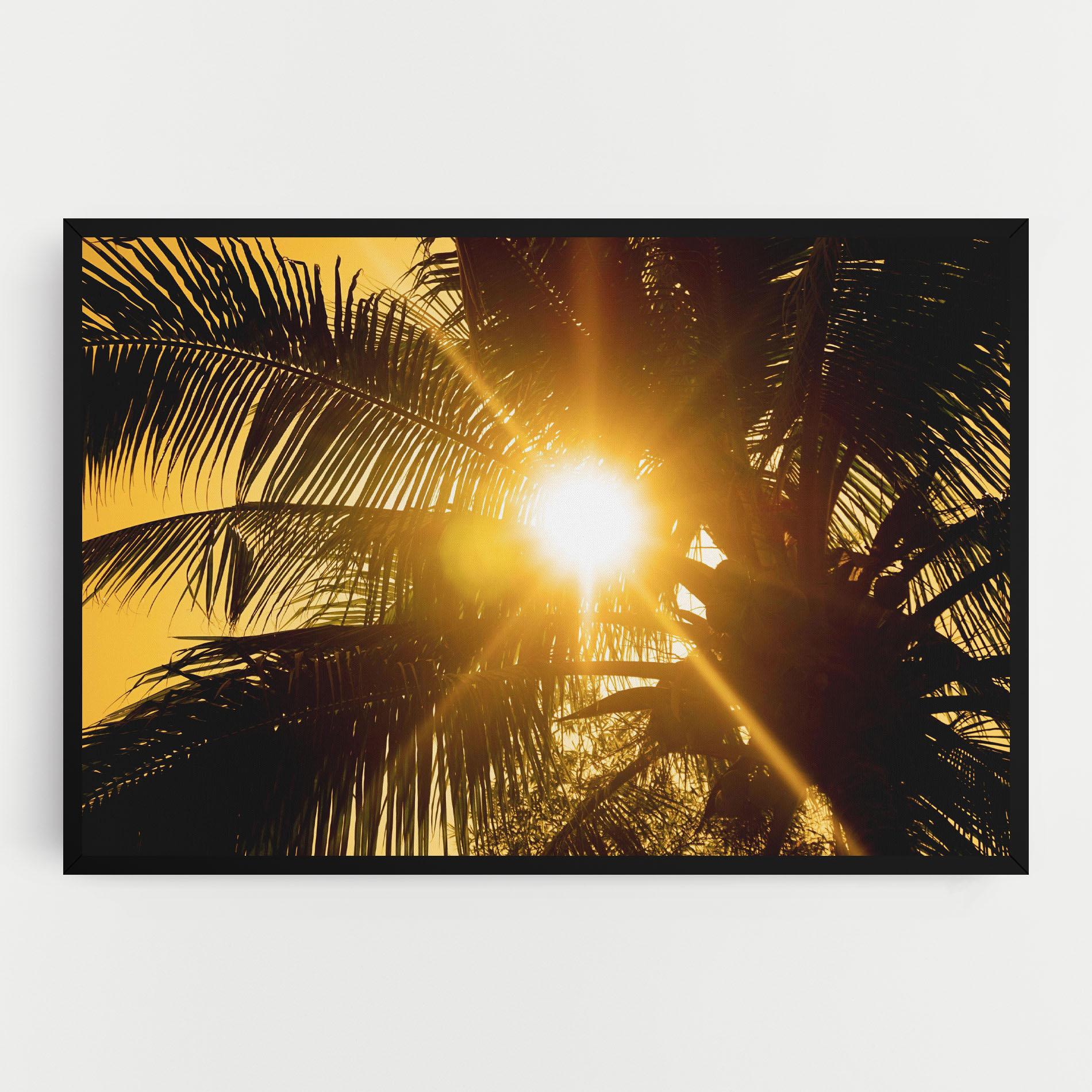 Tablou Canvas Palm Trees Sun mockup 0