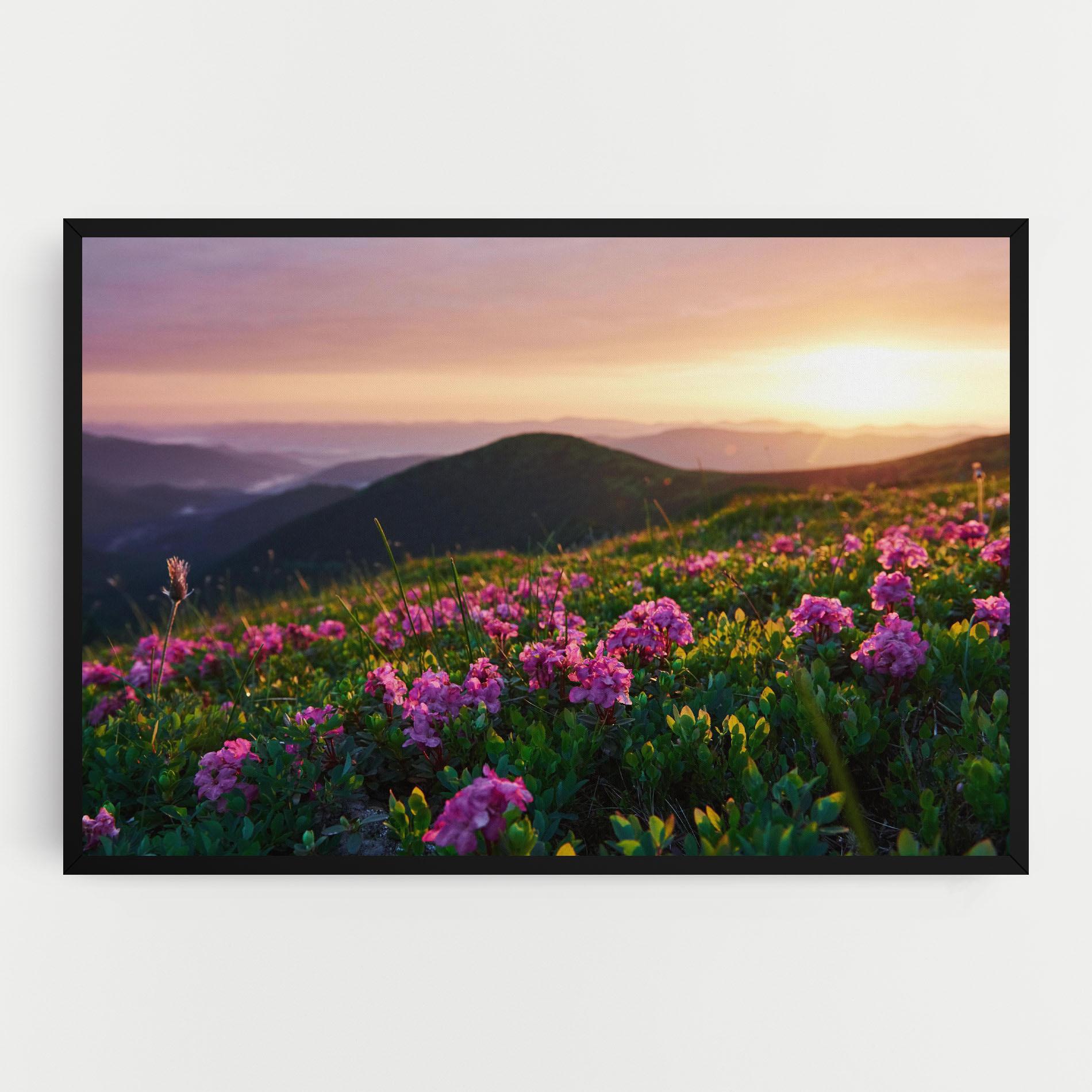 Tablou Canvas Purple Summer Flowers mockup 0