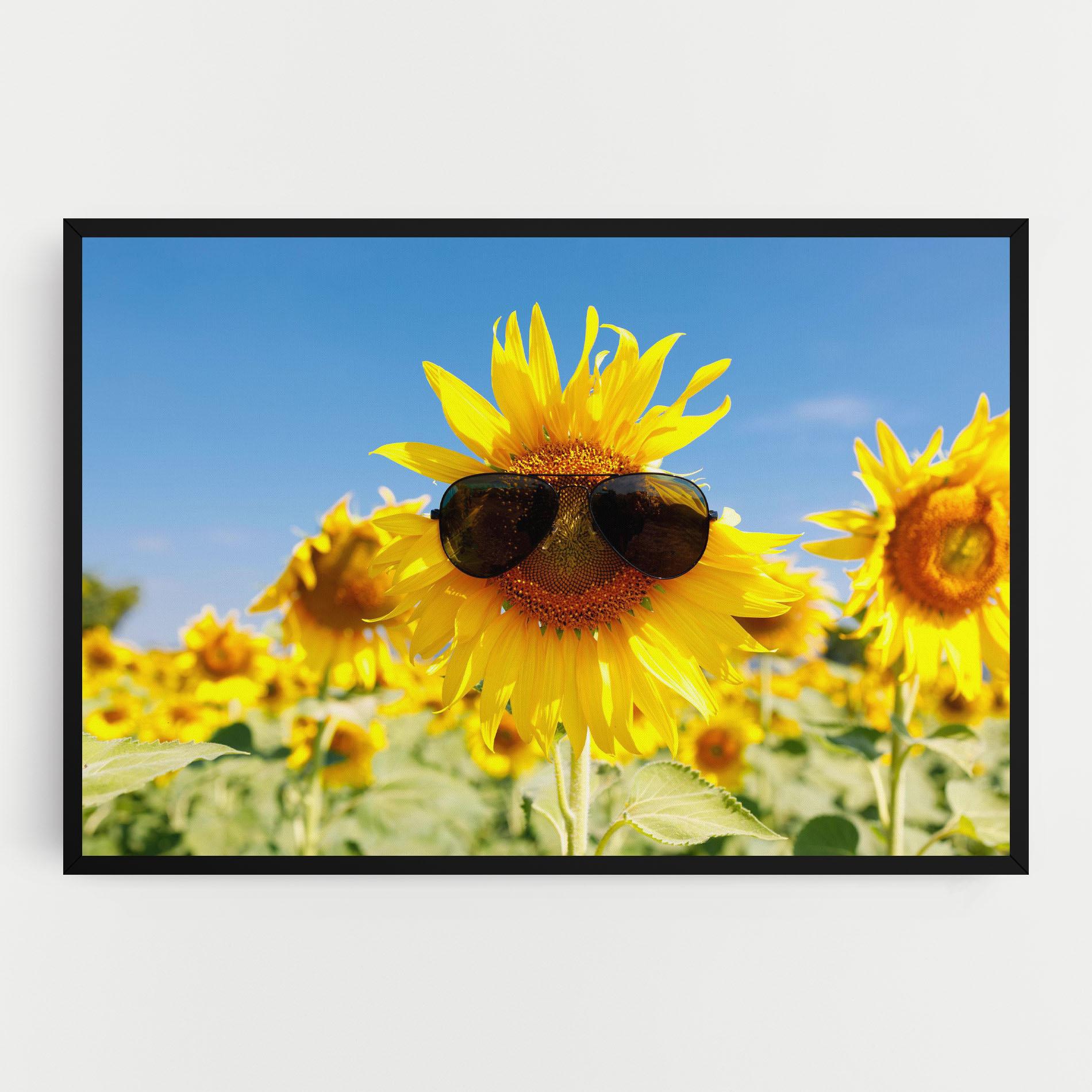 Tablou Canvas Sun Flower Glasses mockup 0